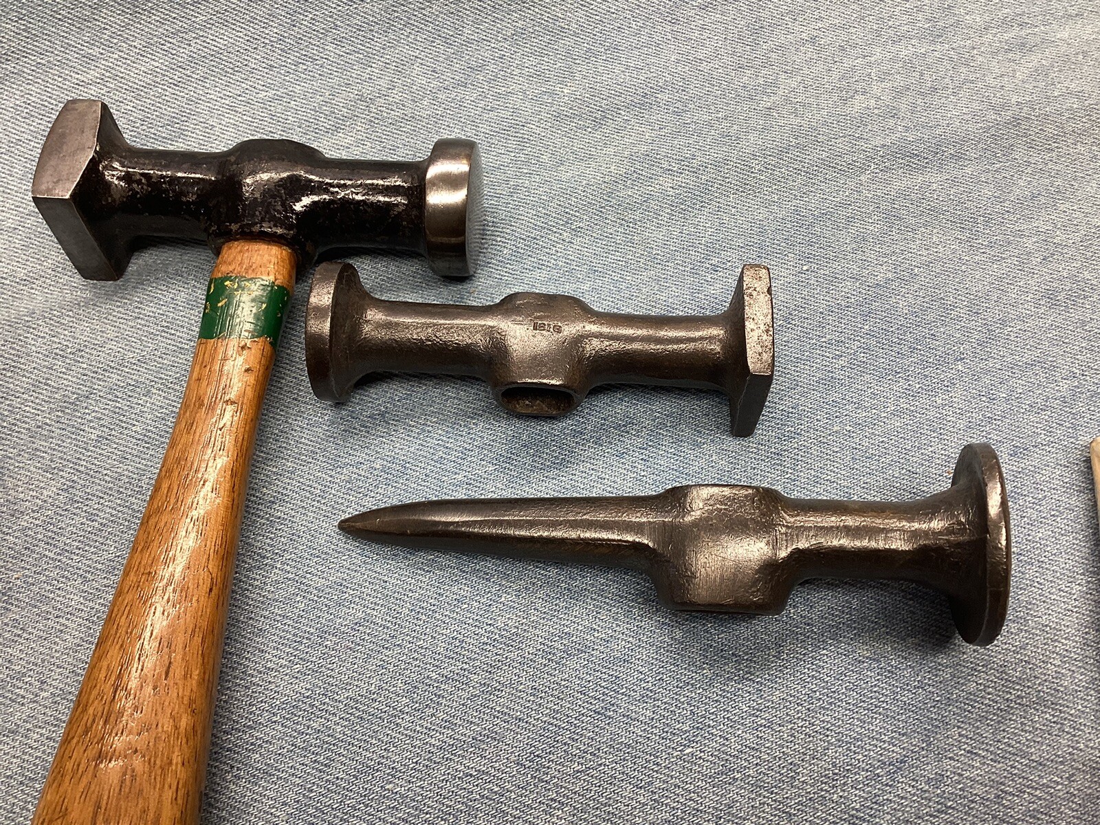 Vintage Fairmount Body Hammers x 3 & 3 Hand Anvils / Dolly’s Good Condition LOOK