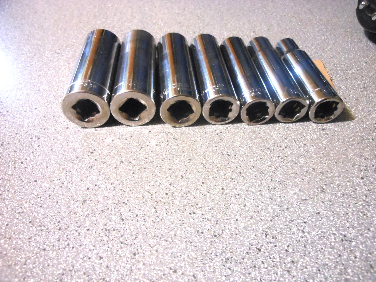 Craftsman 1/2” Drive 7 Pc Standard 3-1/4″Tall Socket Set 1/2 to 7/8 Cho