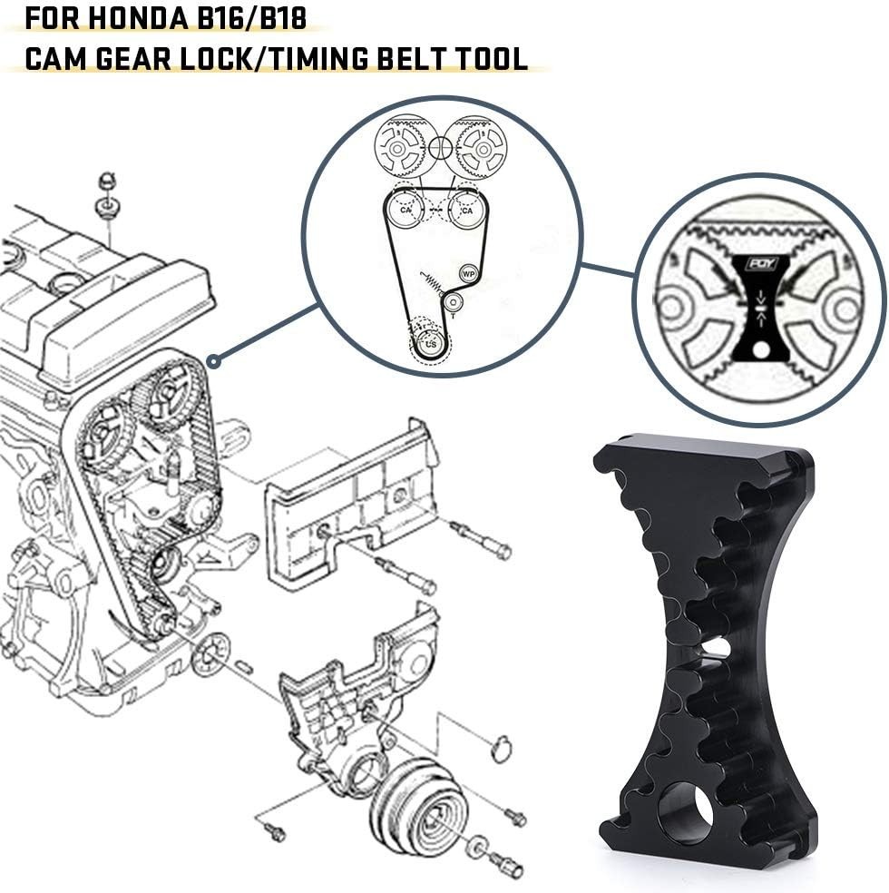 Precision Engine Cam Gear Lock Tool for Easy Timing Belt Replacement – Black