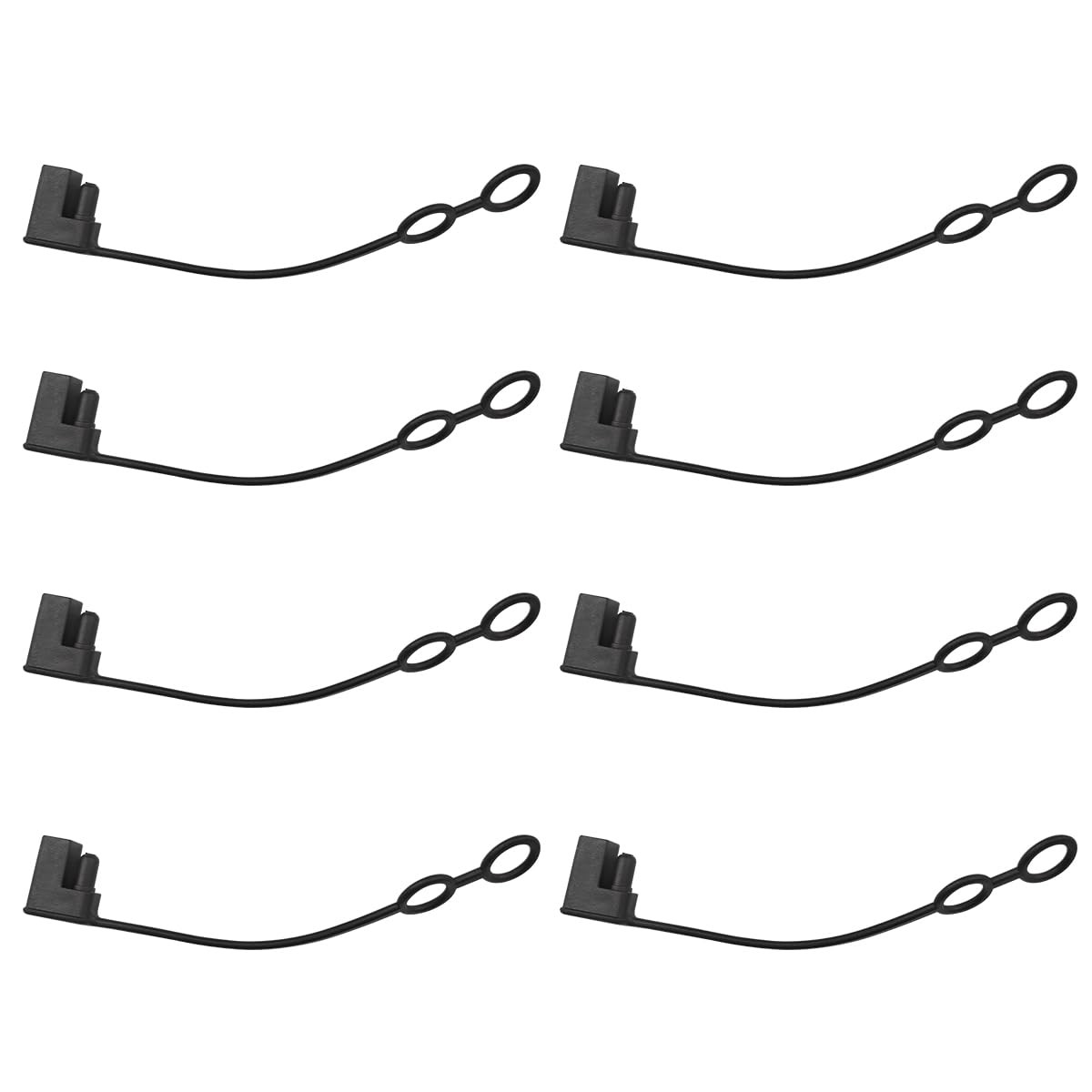 DUSCOKE 2 Pin Plug Replacement Weather Cap, SAE Waterproof Black-8PCS