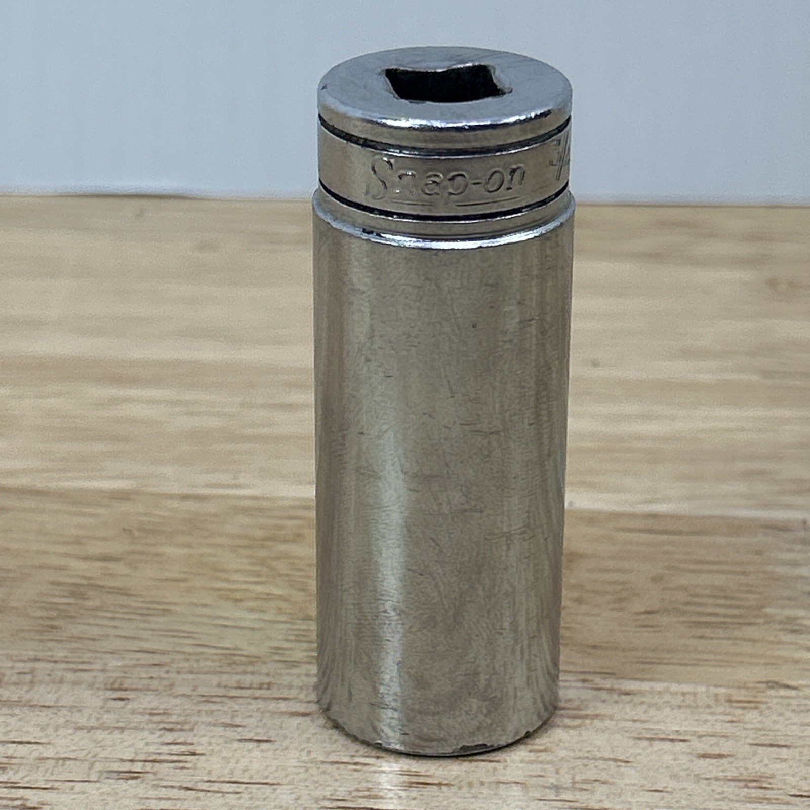 Snap-on Tools 3/8″ Drive 3/4″ 12 Point Deep Chrome Socket SF241 USA Vintage
