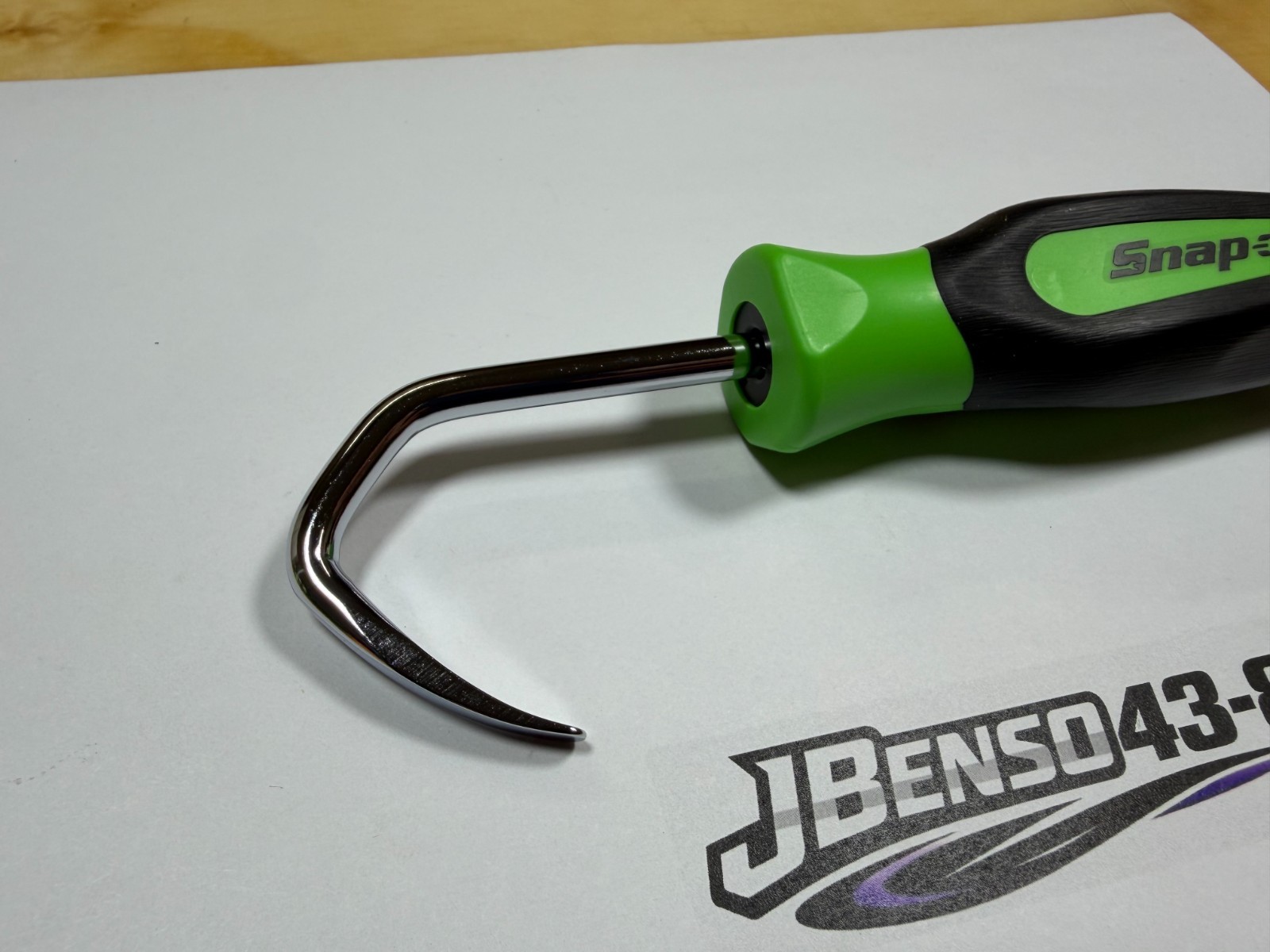 Snap-on Tools USA NEW GREEN Soft Grip Hook Short Radiator Pick SGAS1713BG