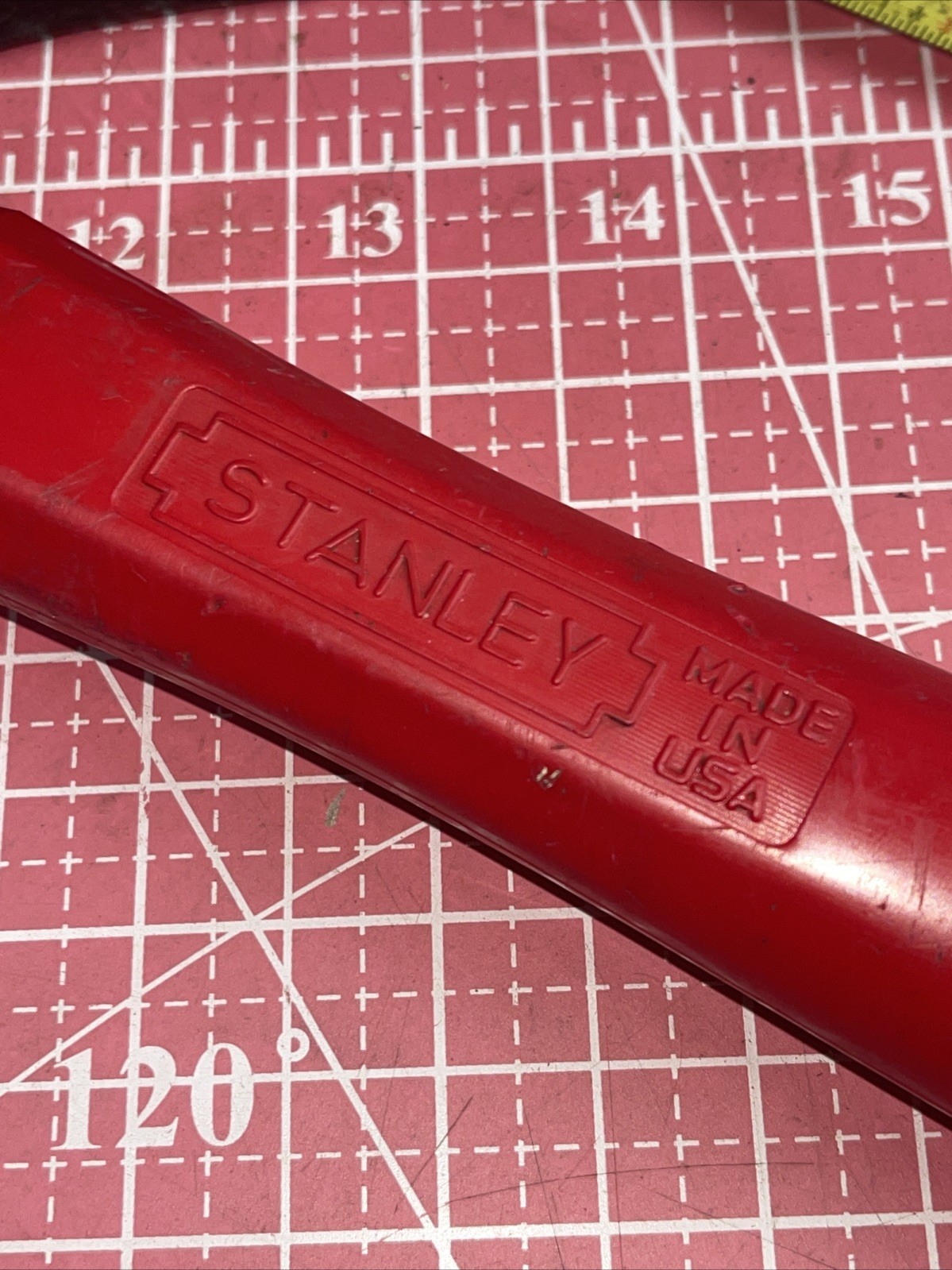 Vintage Stanley USA 13 In Red Fiberglass Handle Claw Hammer 1.9 Lb USA 🇺🇸 13”
