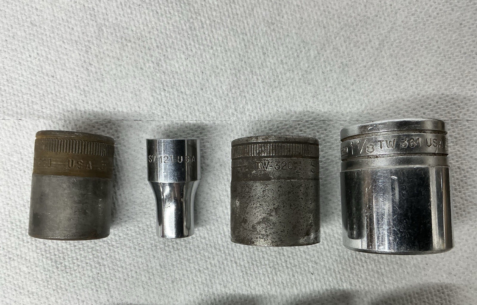Vtg Proto 1/2 Drive 5449 Ratchet w/Snap On Proto Sockets 11 Pieces