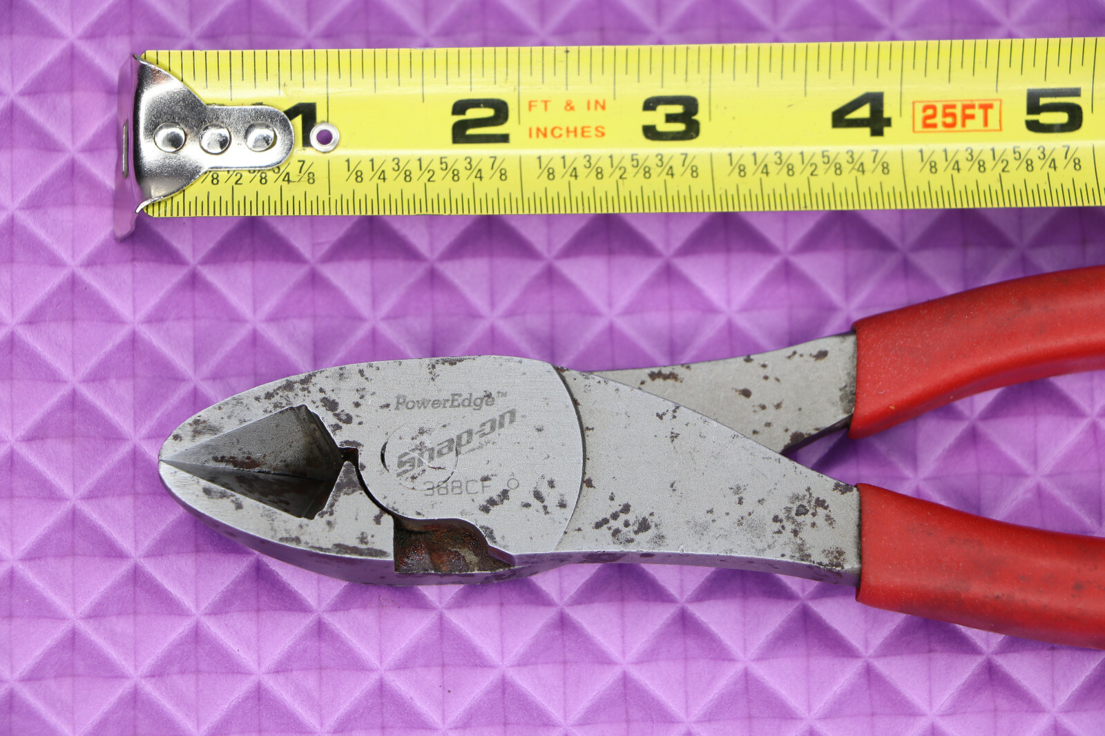 Snap-On Power Edge High-Leverage Diagonal Cutter Red Soft Grip Handle 388CF