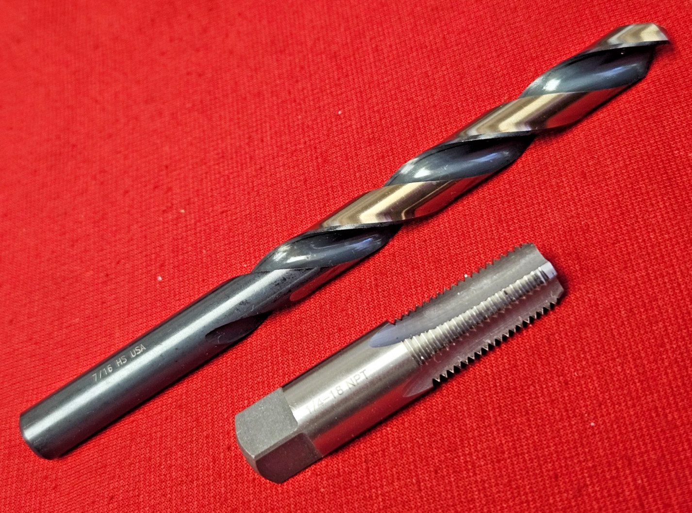 1/4-18 NPT Taper Pipe Tap W/ 7/16″ Drill Bit For Cutting Irwin 1903 ZR Combo