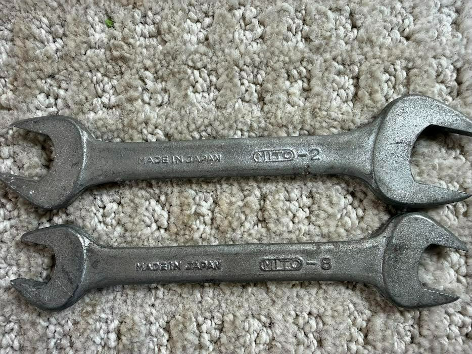 Kawasaki Open End Motorcycle Wrench’s 17mm-14mm Mito 2, 12mm-13mm Mito 8