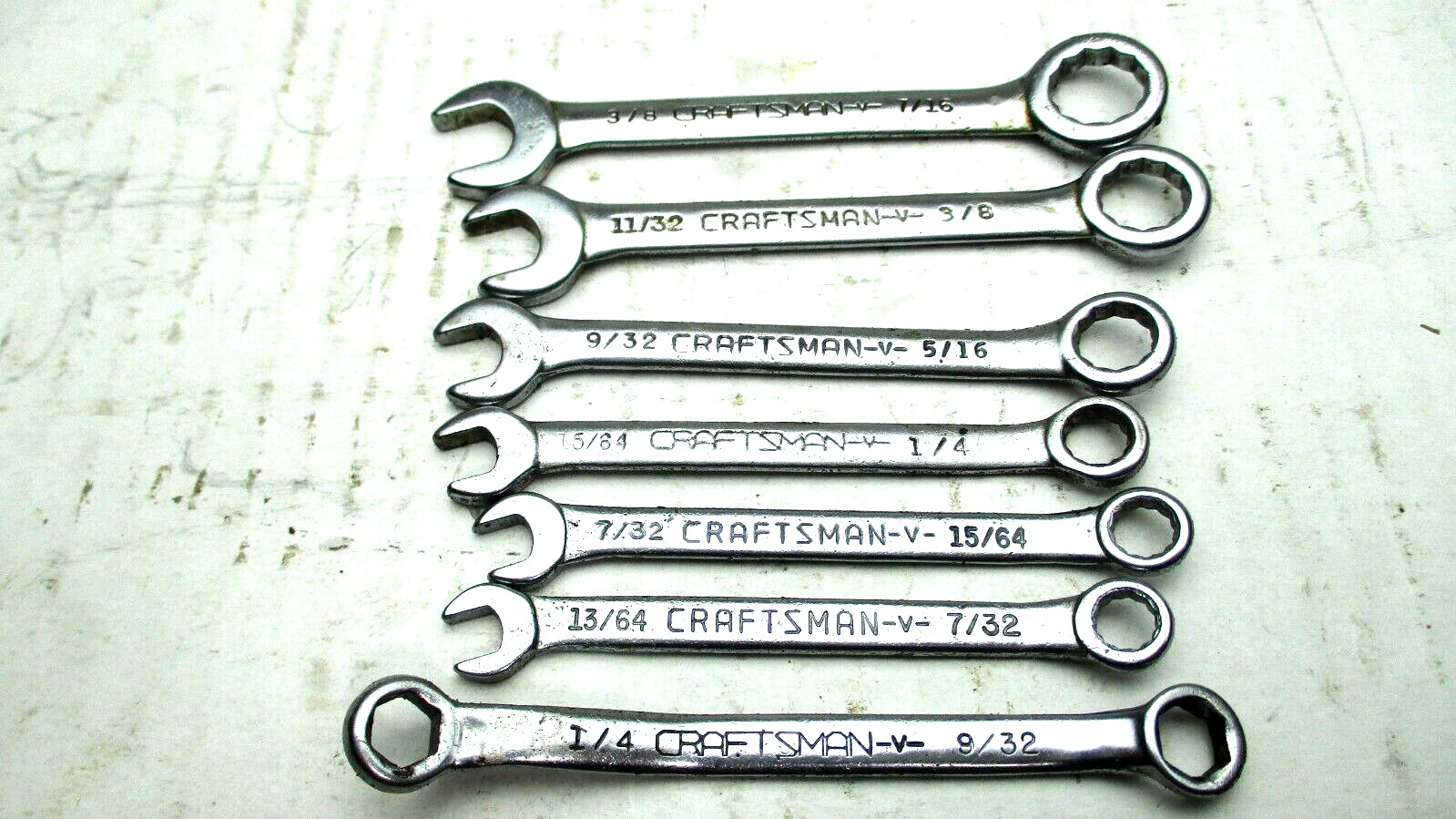 Craftsman Lot Of 7 Combination Wrenches Vintage See Pictures For Details
