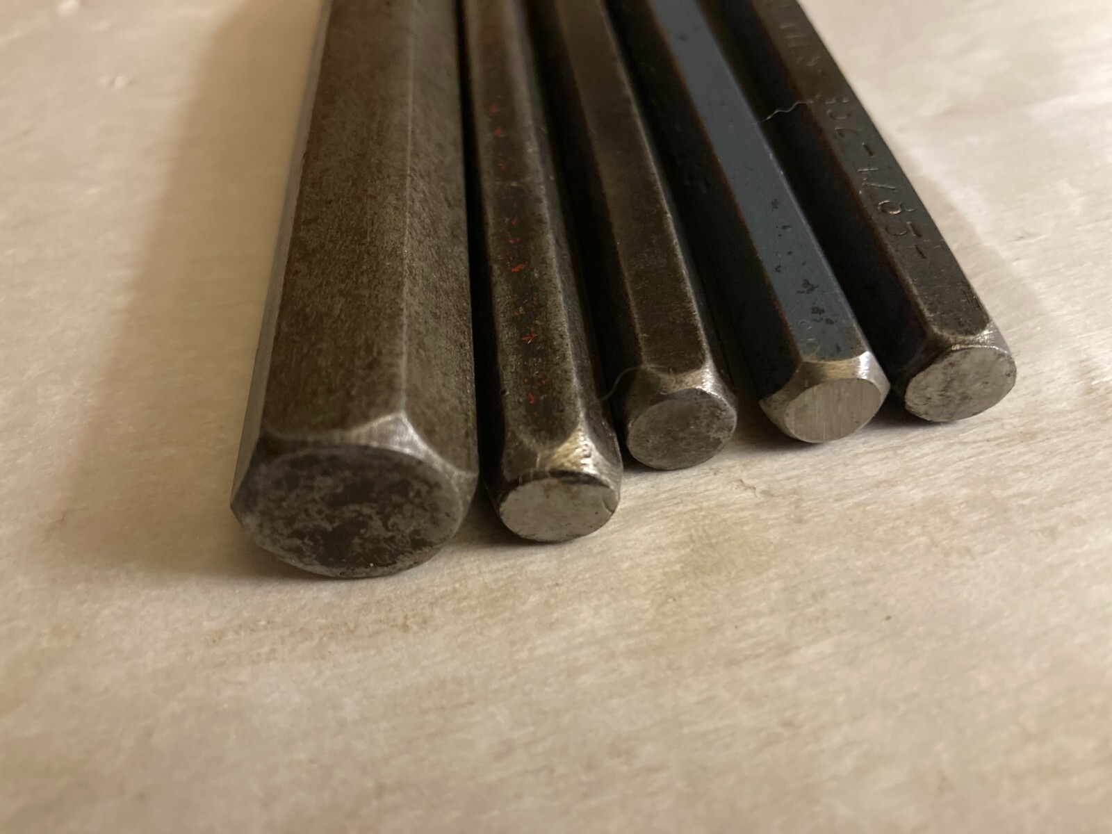 SHOP TOOLS, DAVIES & TRUE CRAFT METAL PUNCHS LOT OF 5 # 231 (3), 332 & P163B.