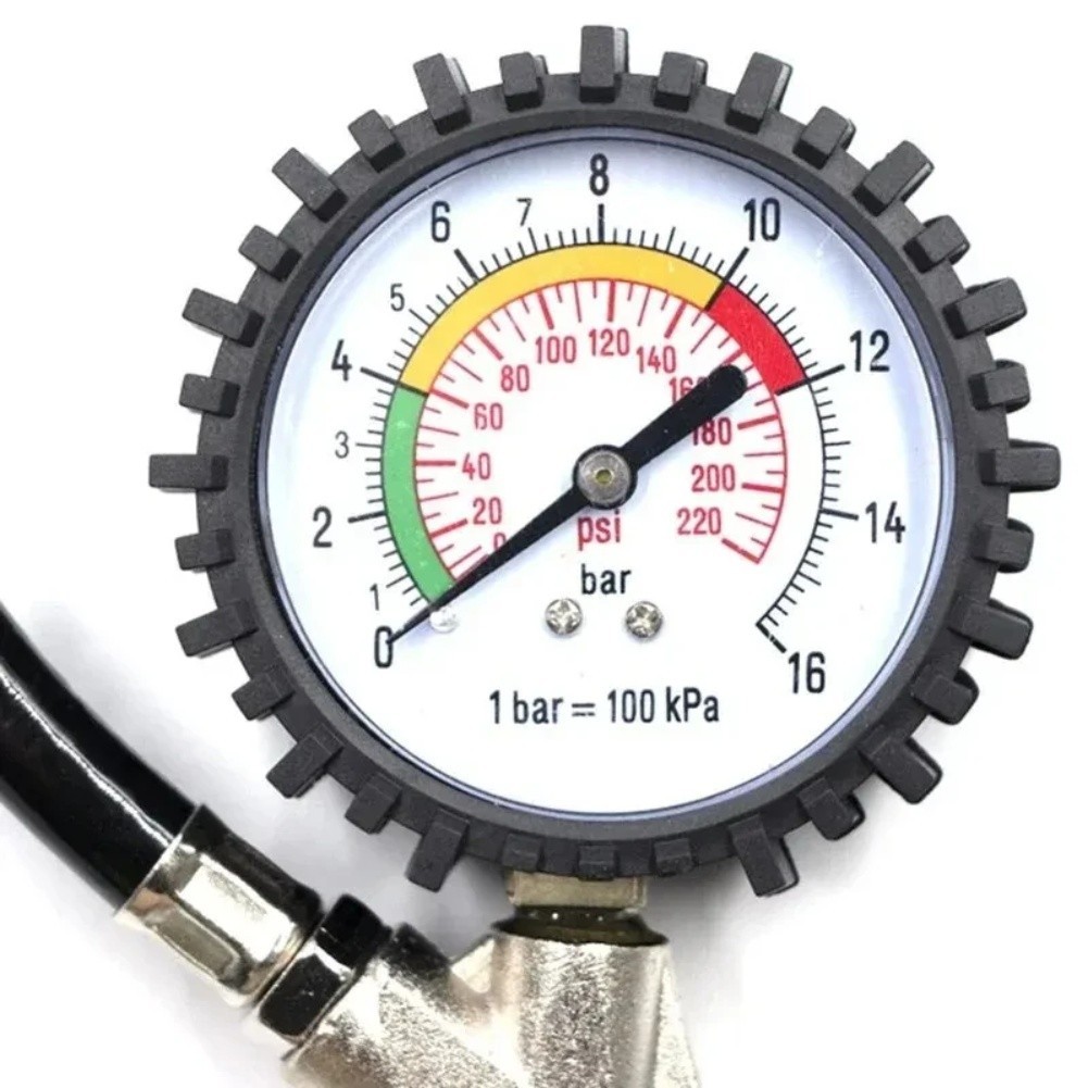 220PSI Tire Pressure Gauge with Robust Rubber Cover for Long Lasting Use
