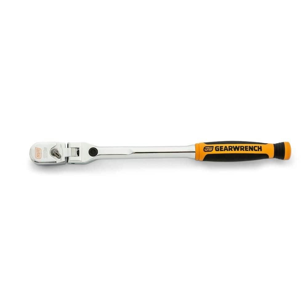 1/4 In. Drive 120XP Dual Material Handle Locking Flex Head Ratchet 9 In.