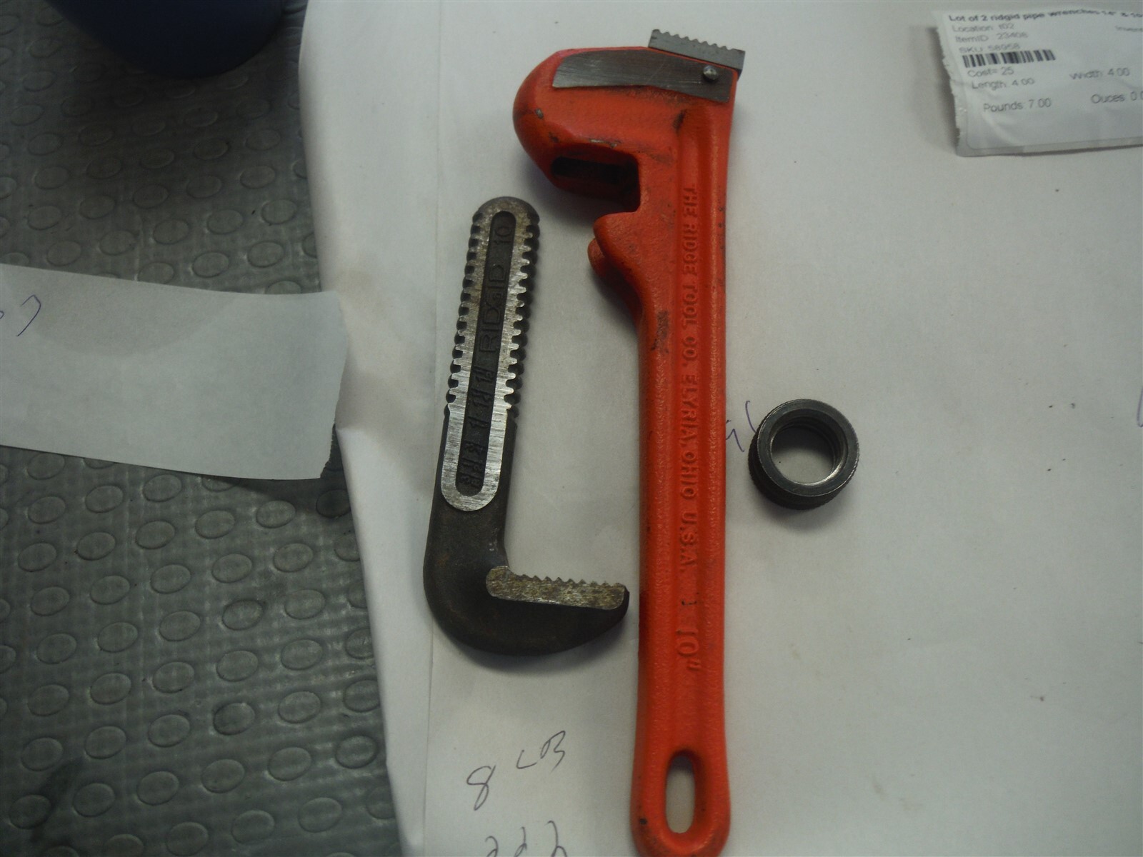 Lot of 2 ridgid pipe wrenches 14″ & 10″ *T02