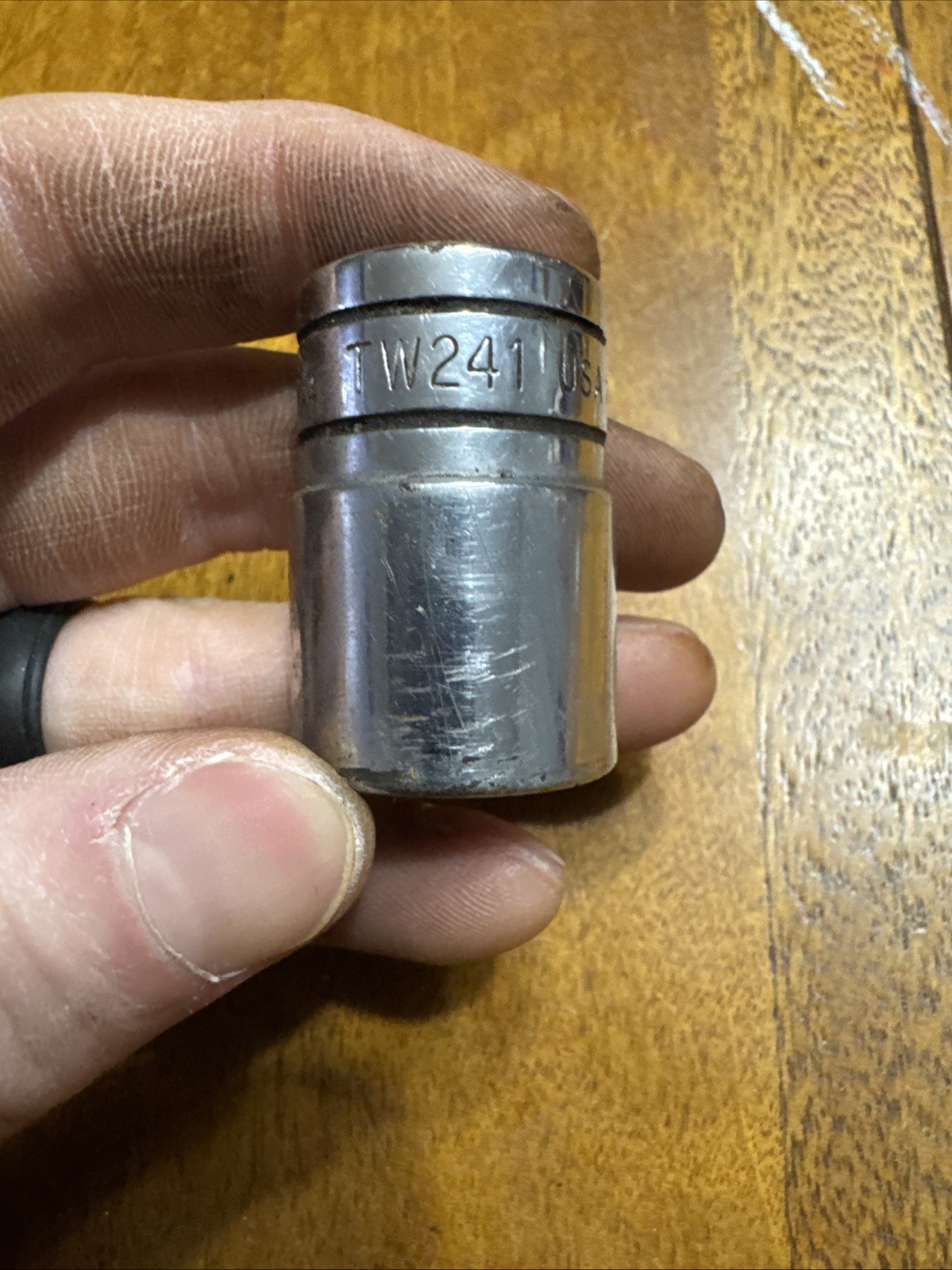 Snap-on Tools SW241 3/4″ SAE 1/2″ Drive 12-Point Shallow Chrome Socket USA #134
