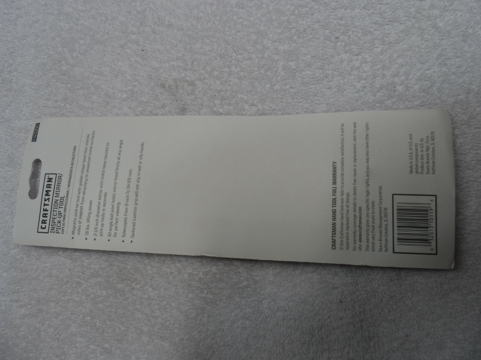 Craftsman Magnetic Pick Up Tool and Inspection Mirror, made USA – Part # 47095