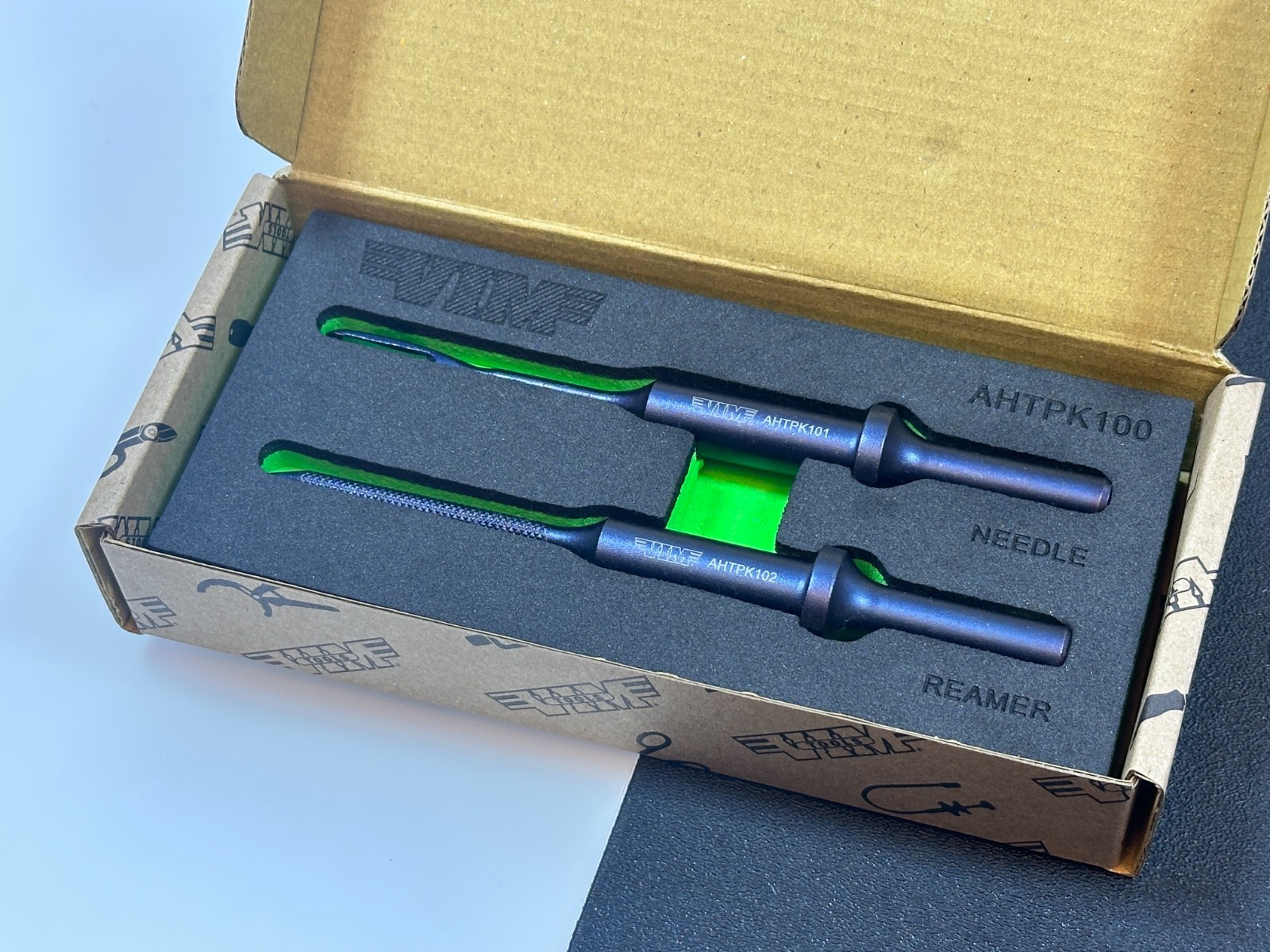 NEW VIM Tools .401 Air Hammer Tire Plug & Reamer Bit Set in Foam #AHTPK100