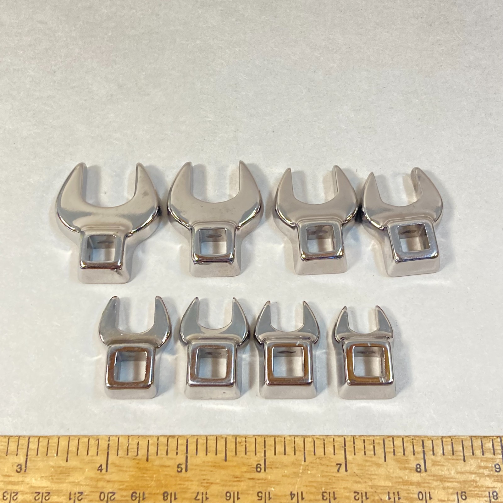 Craftsman Crowfoot Socket Set 8 Pc 3/8″ Drive Metric 10mm-19mm -VV- USA