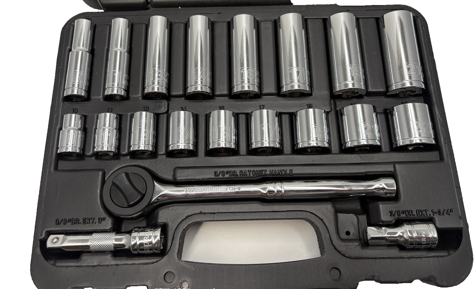 Pittsburg Pro Metric 21 Piece Ratchet & Socket Set