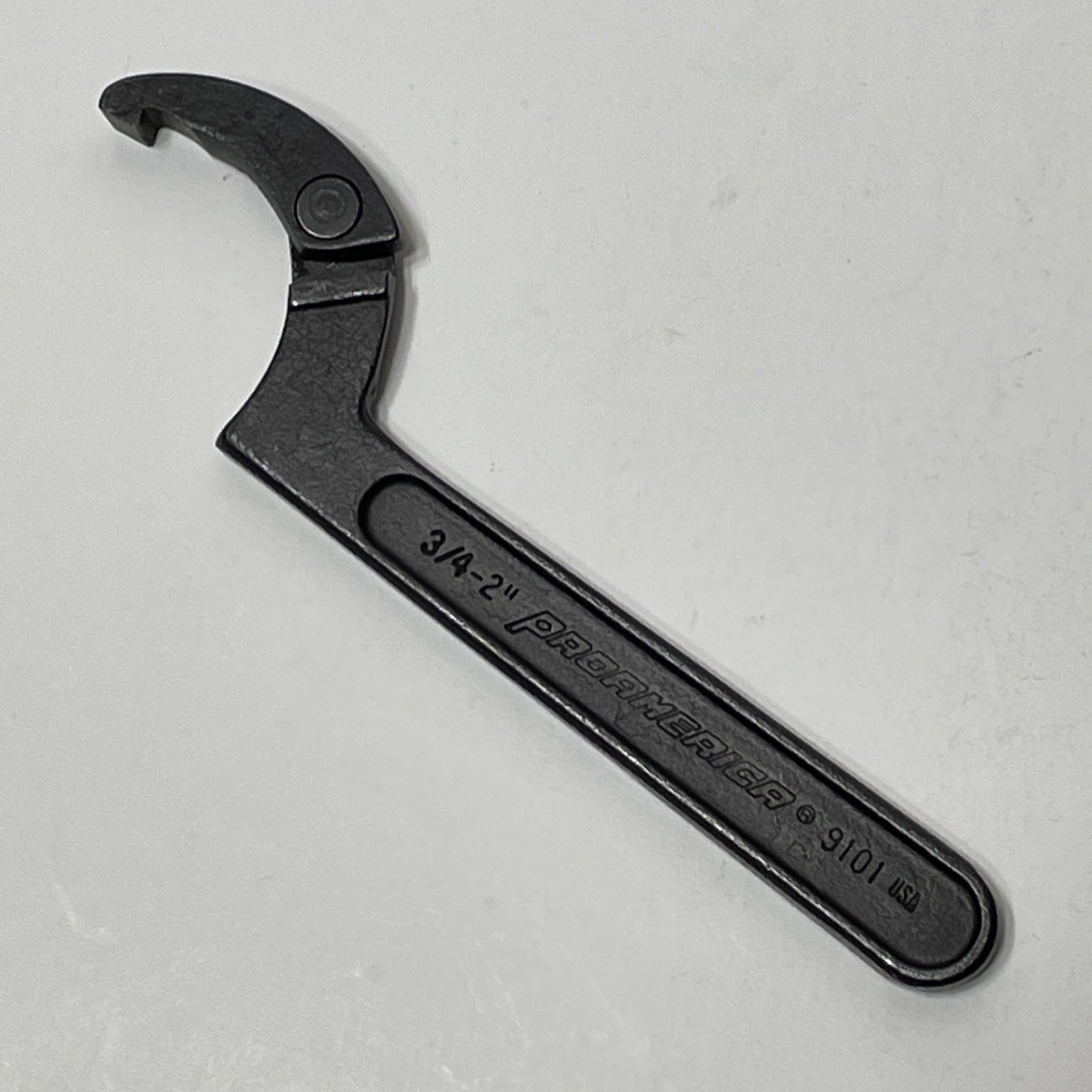 ProAmerica Adjustable Hook Spanner 9101 3/4″ – 2″ USA Wrench Black Oxide VTG