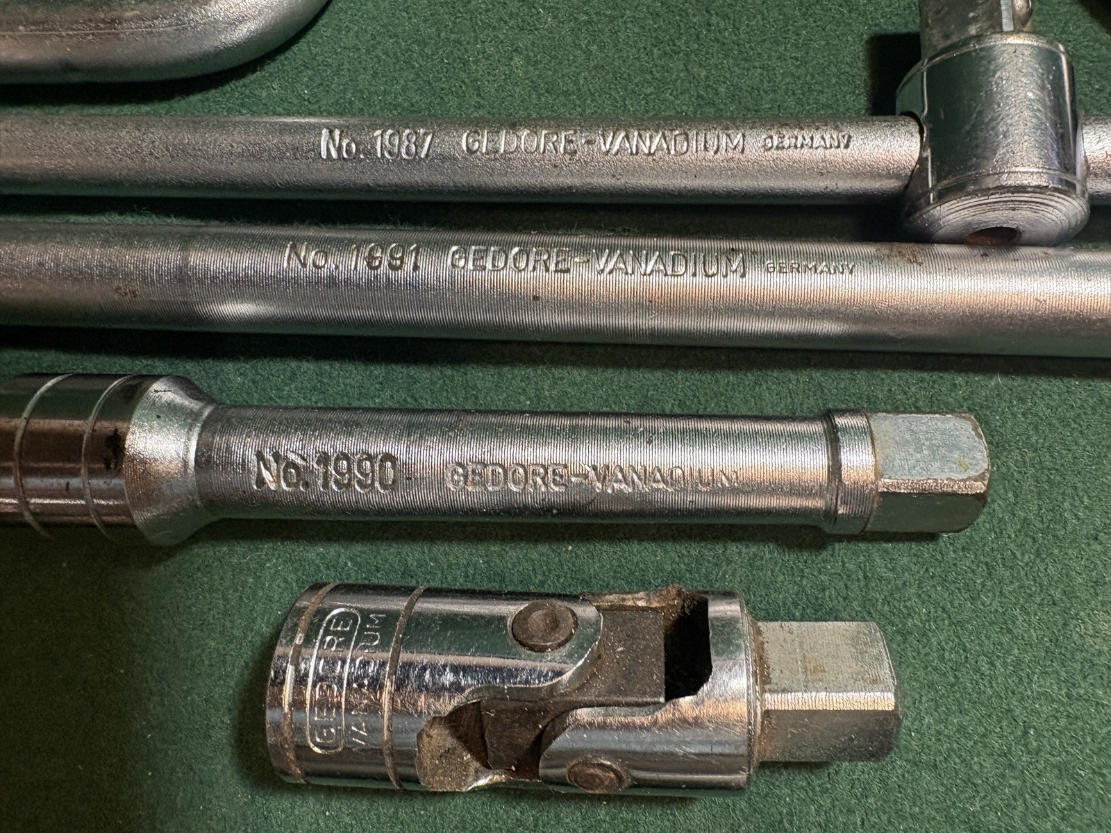 Vintage Gedore D19 TMAX Metric & Imperial 1/2 Drive Socket Set Germany Complete