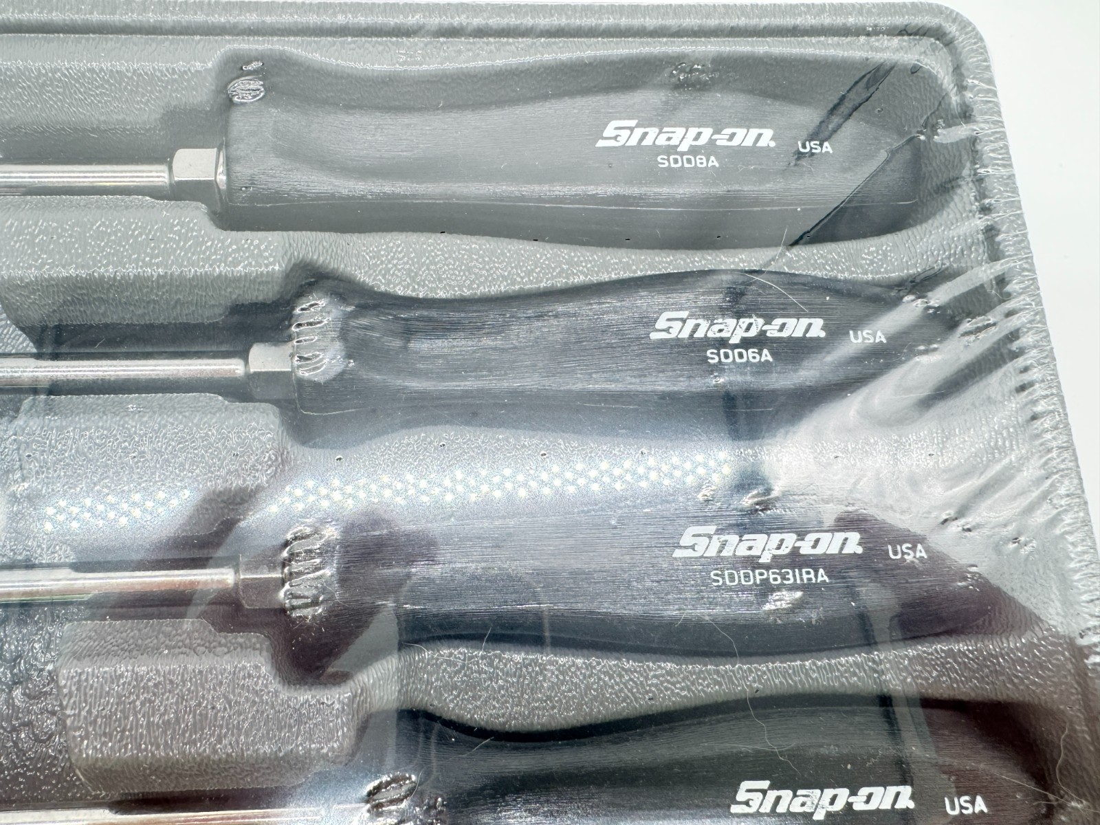 Snap-On Tools NEW SDDX70A 7-Piece Hard Grip Combination Screwdriver Set Black