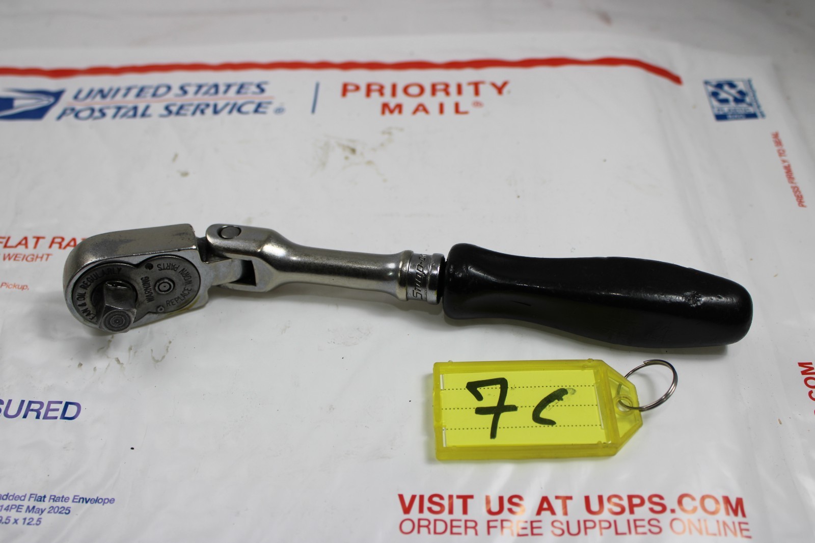 Snap On Tools F735B Flex Head 3/8″ Drive Ratchet Black Hard Handle USA