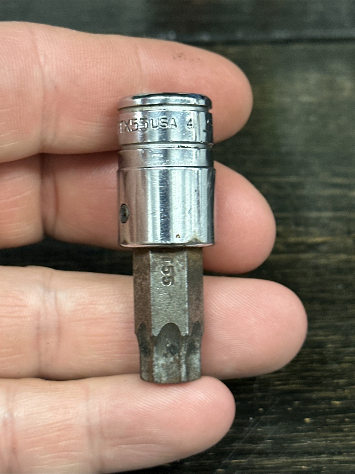 Snap-on Tool USA 3/8″ Drive T55 FTX55 Torx Chrome Bit Socket Driver