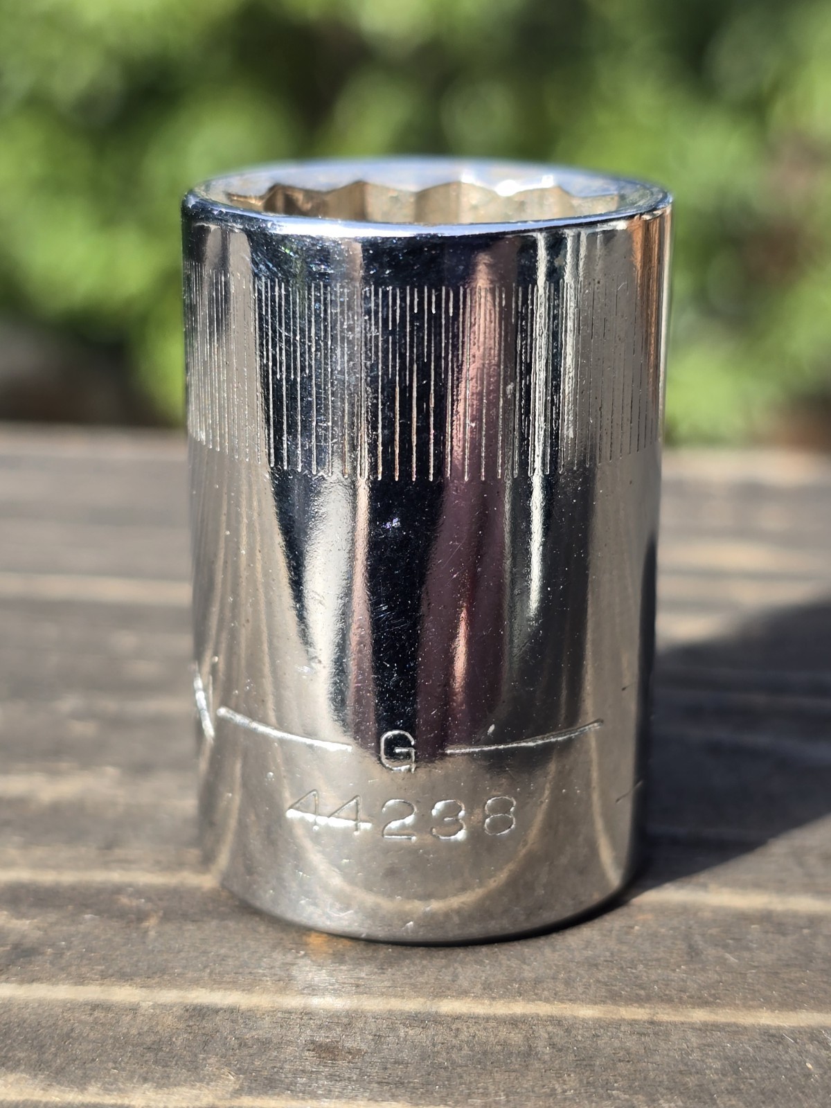 Craftsman USA 19mm Socket 12 Point 1/2″ Drive G 44238 (Bottom Knurl)