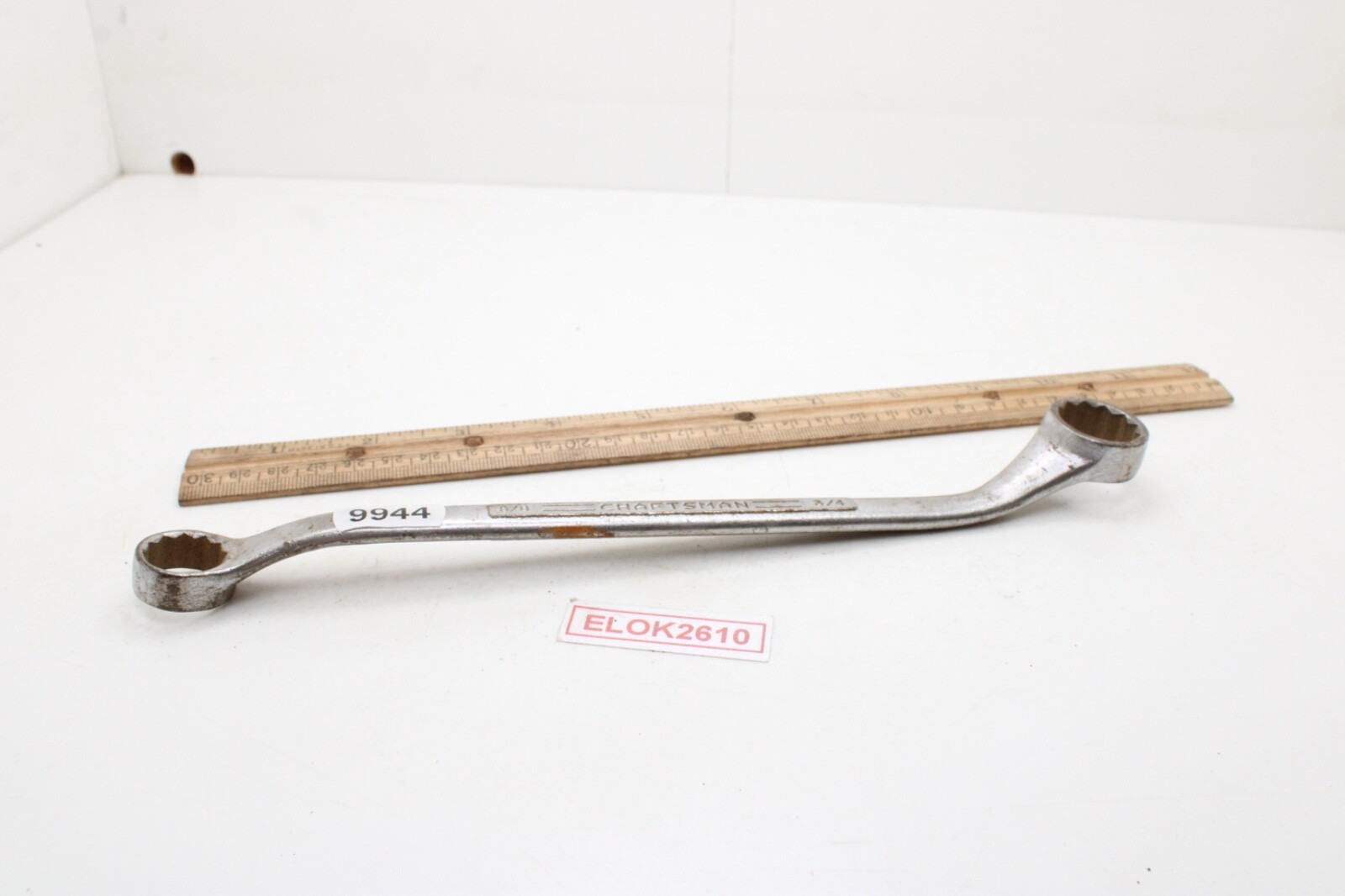 Craftsman =V =Series 5/8″ X 3/4″ 12 Point SAE Offset Box Wrench USA Modified