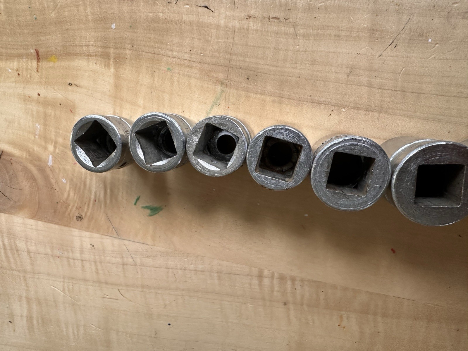 Armstrong Socket Lot 1/2 Inch Drive Double Square 8 Point SAE