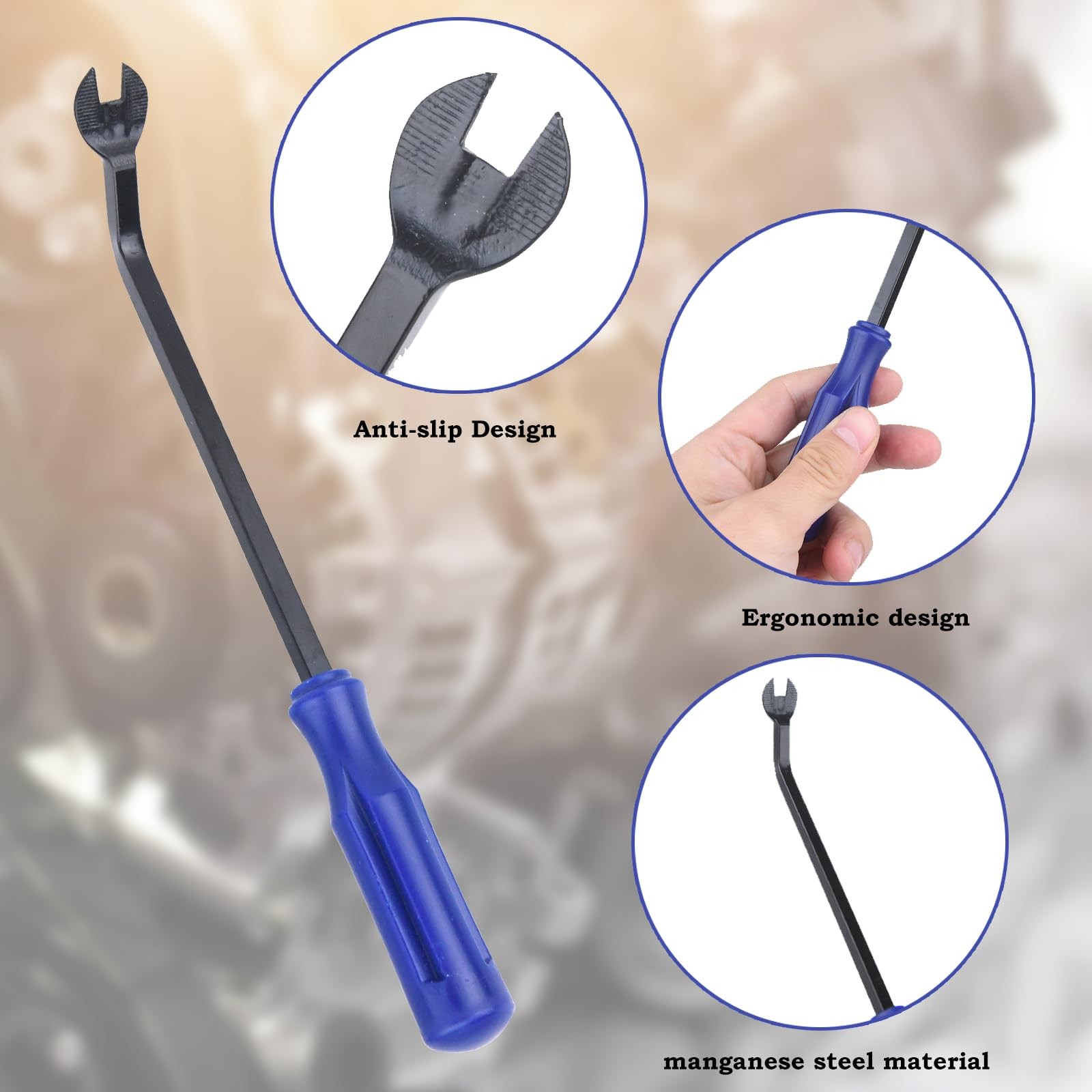 Xinodle 9Pcs Auto Trim Removal Tool Kit with Plastic Pry Tool, Fastener Clip…
