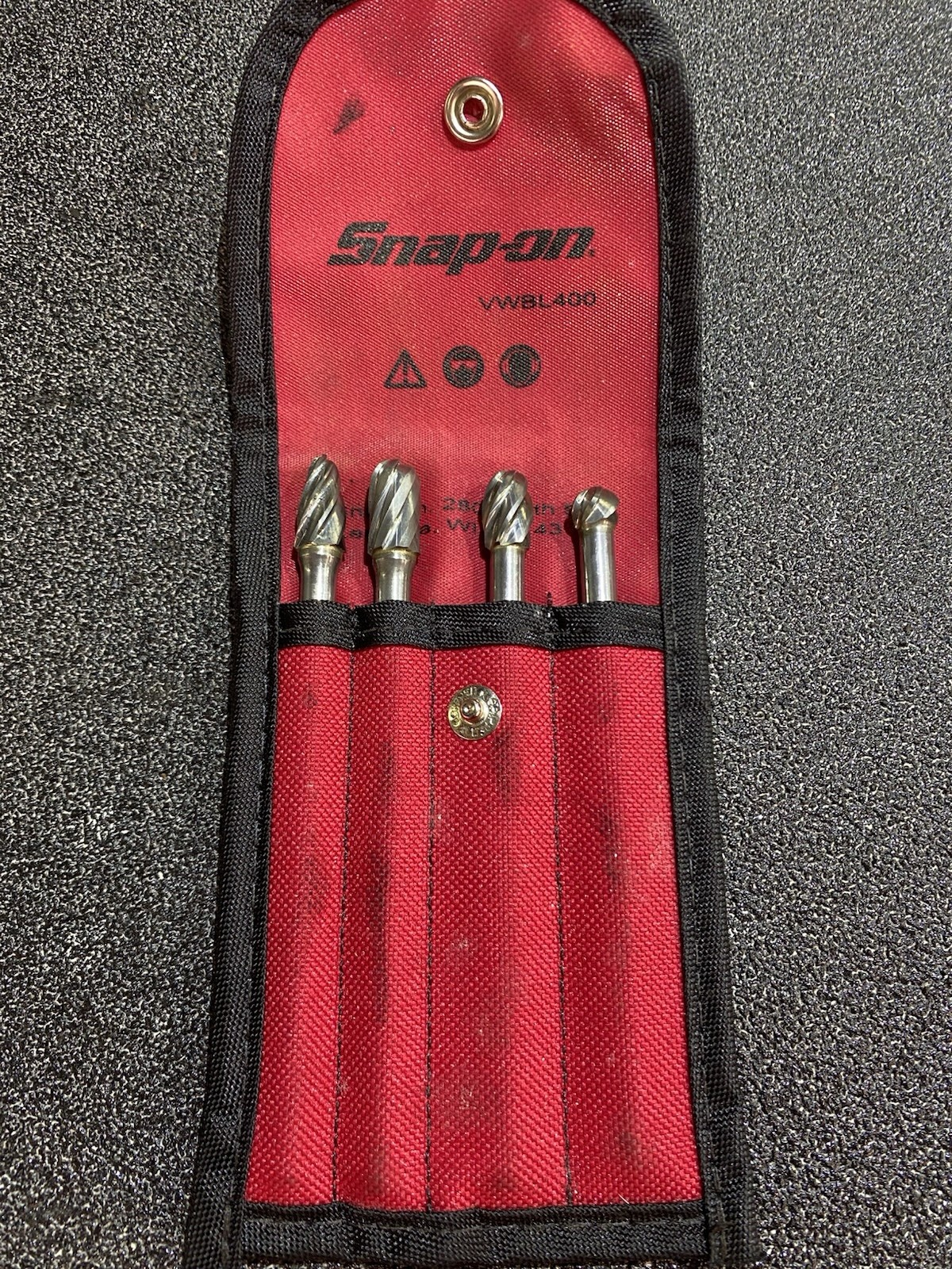 Snap On 4-pc Long Neck Carbide Burr Set VWBL400