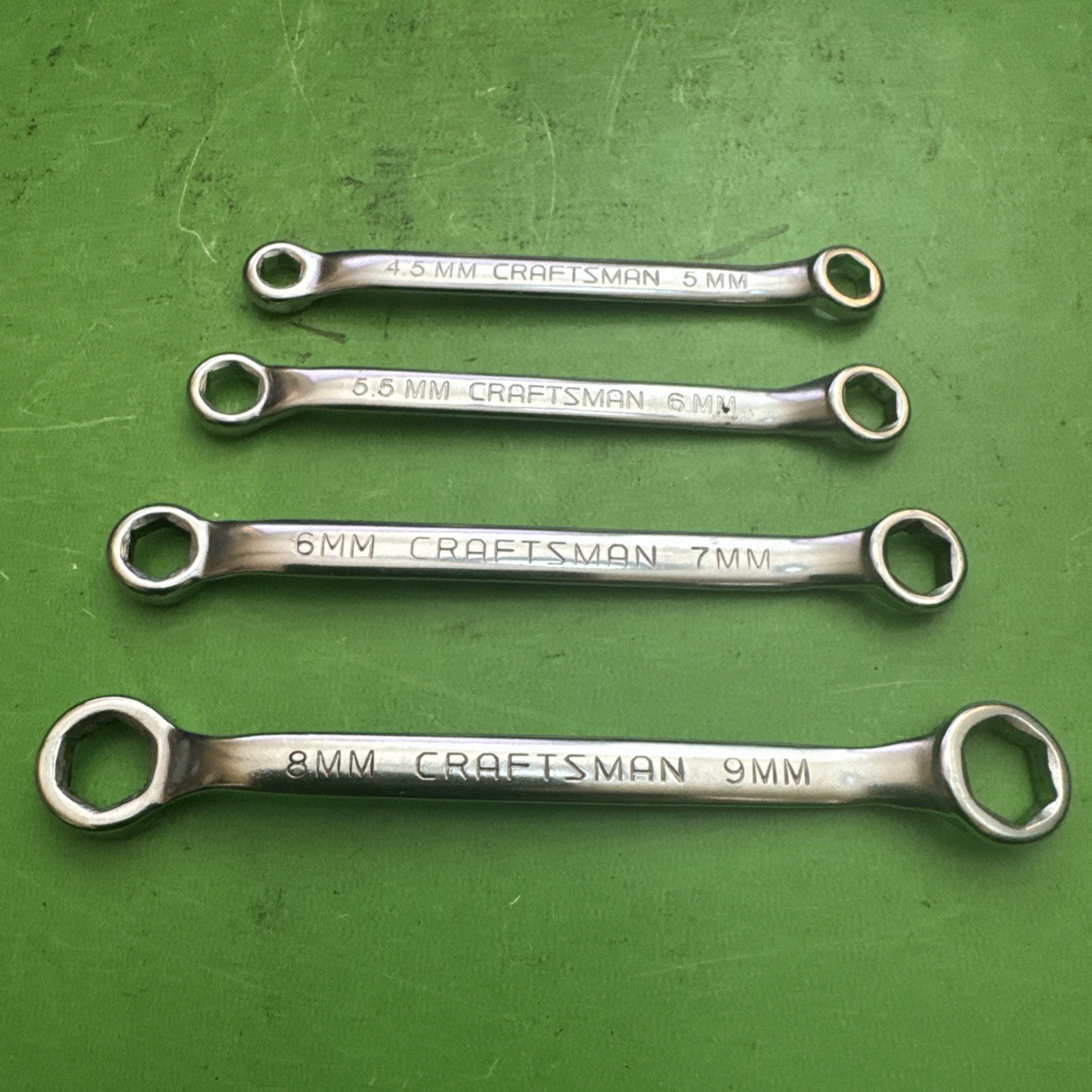 Craftsman USA 4 Piece Metric 6 Point Offset Box End Ignition Wrench Set MPN 4377