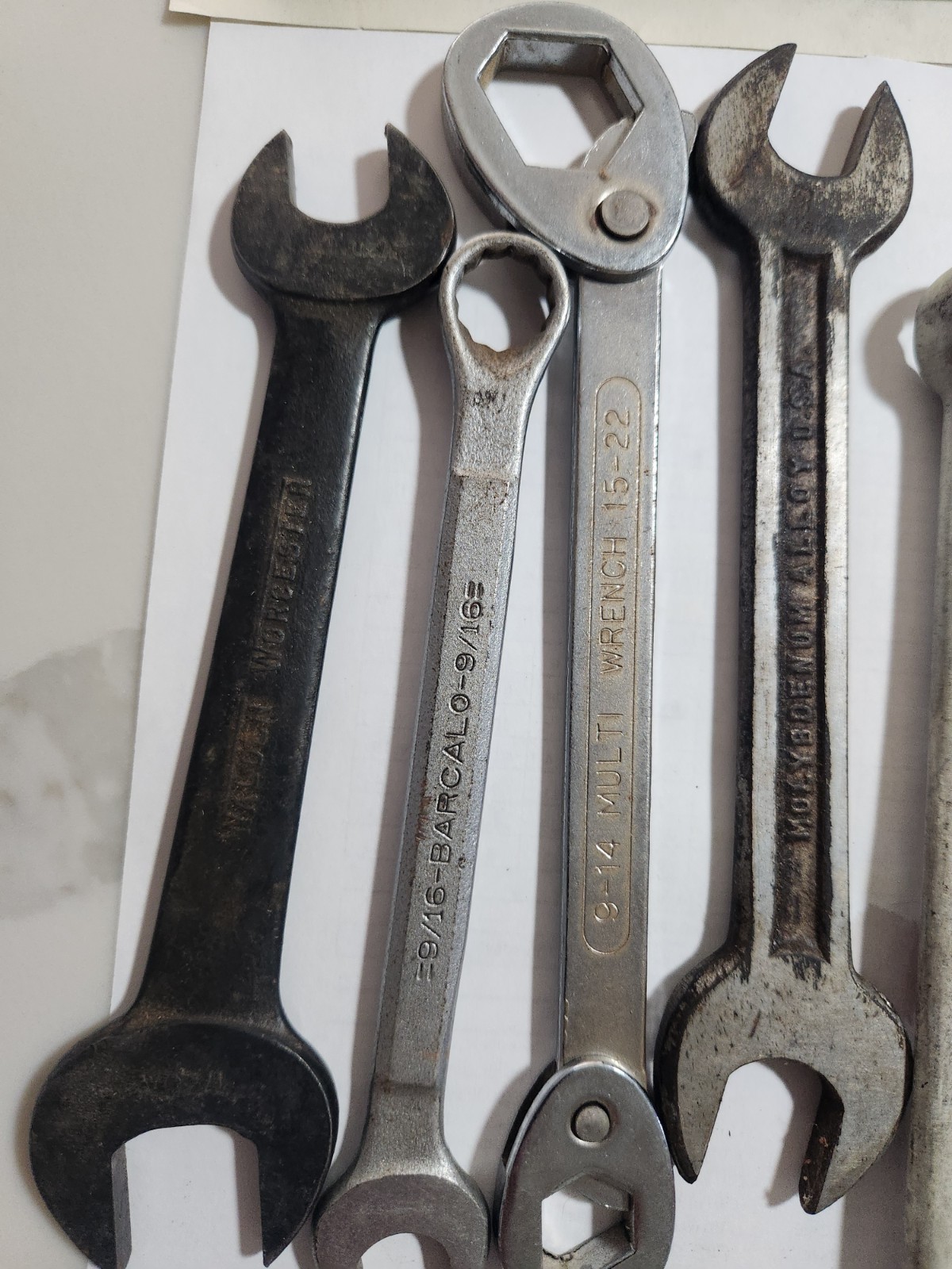 Mixed Lot Of 18 Wrenches Assorted Styles And Sizes Open End Box End