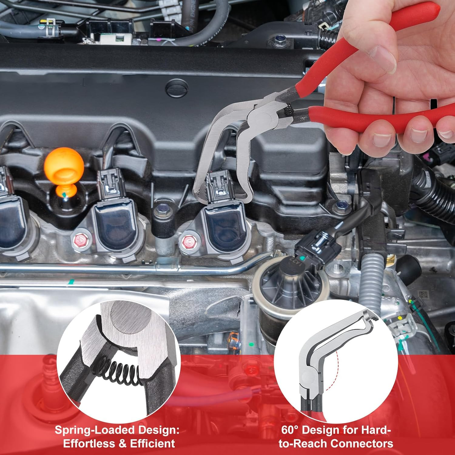 4Piece Automotive Electrical Disconnect Pliers with 8 Terminal Removal Tools Kit