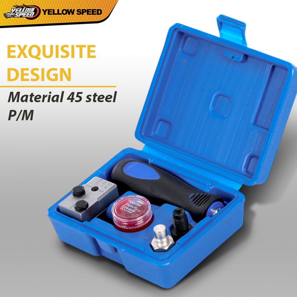 Universal Handheld Car Brake Line Flaring Tool Kit 3/16» Single Flare W/Storage