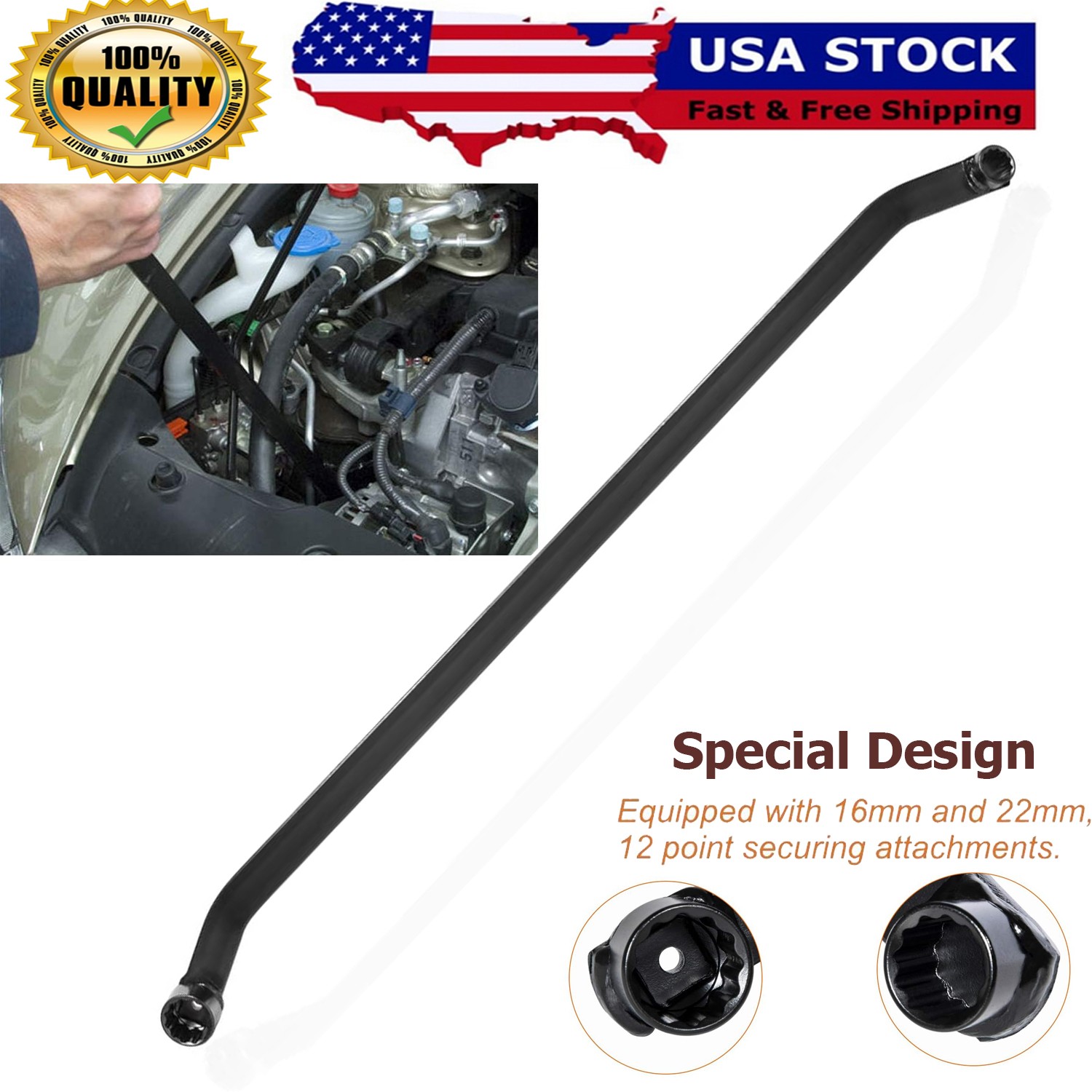 Serpentine Belt Wrench Tool Tensioner Removal Install for Honda Acura Accord CRV