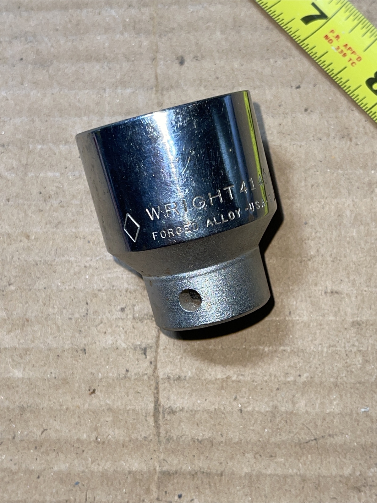 Wright USA 4140 1-1/4 In SAE 1/2” Drive 12 Point Socket 1 1/4 Vintage