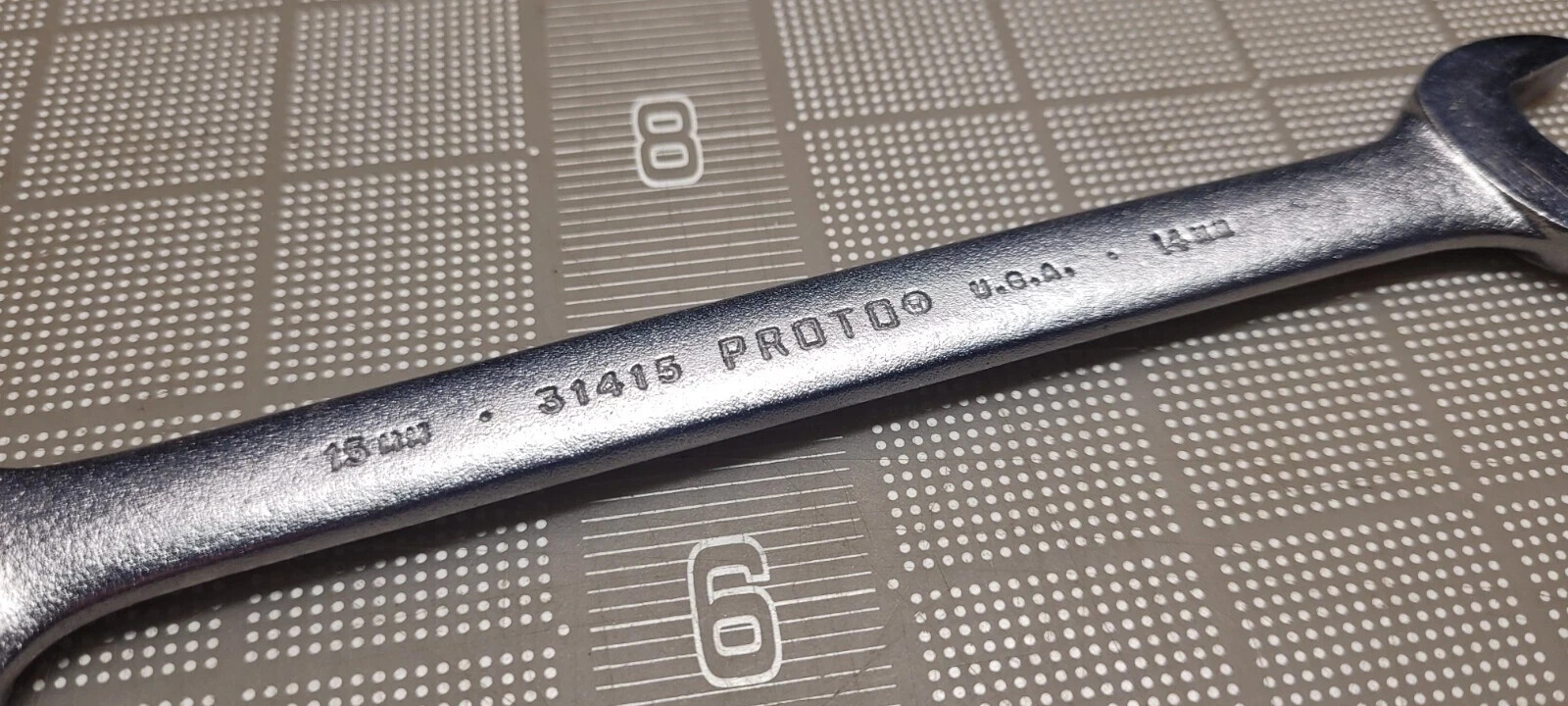 Proto Professional 31415 14mm x 15mm Open End Wrench USA