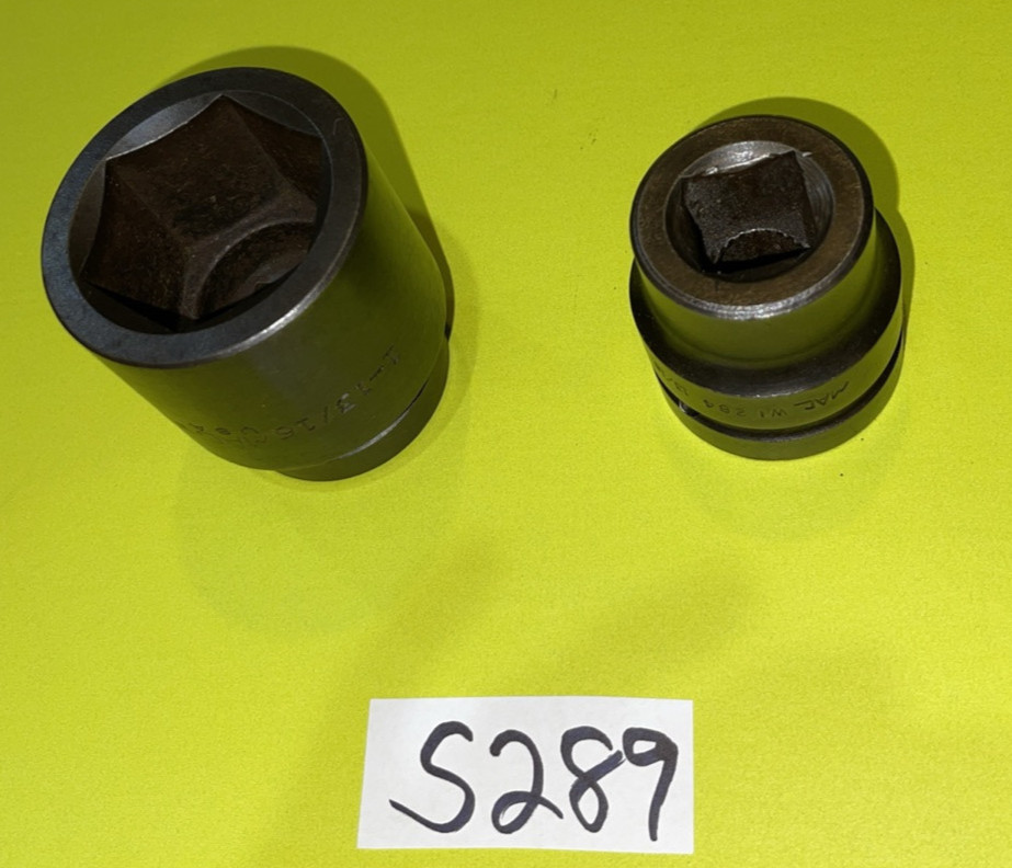 MAC TOOLS 2 PIECE 1 INCH DRIVE BUDD WHEEL IMPACT SOCKETS 13/16, 1-13/16