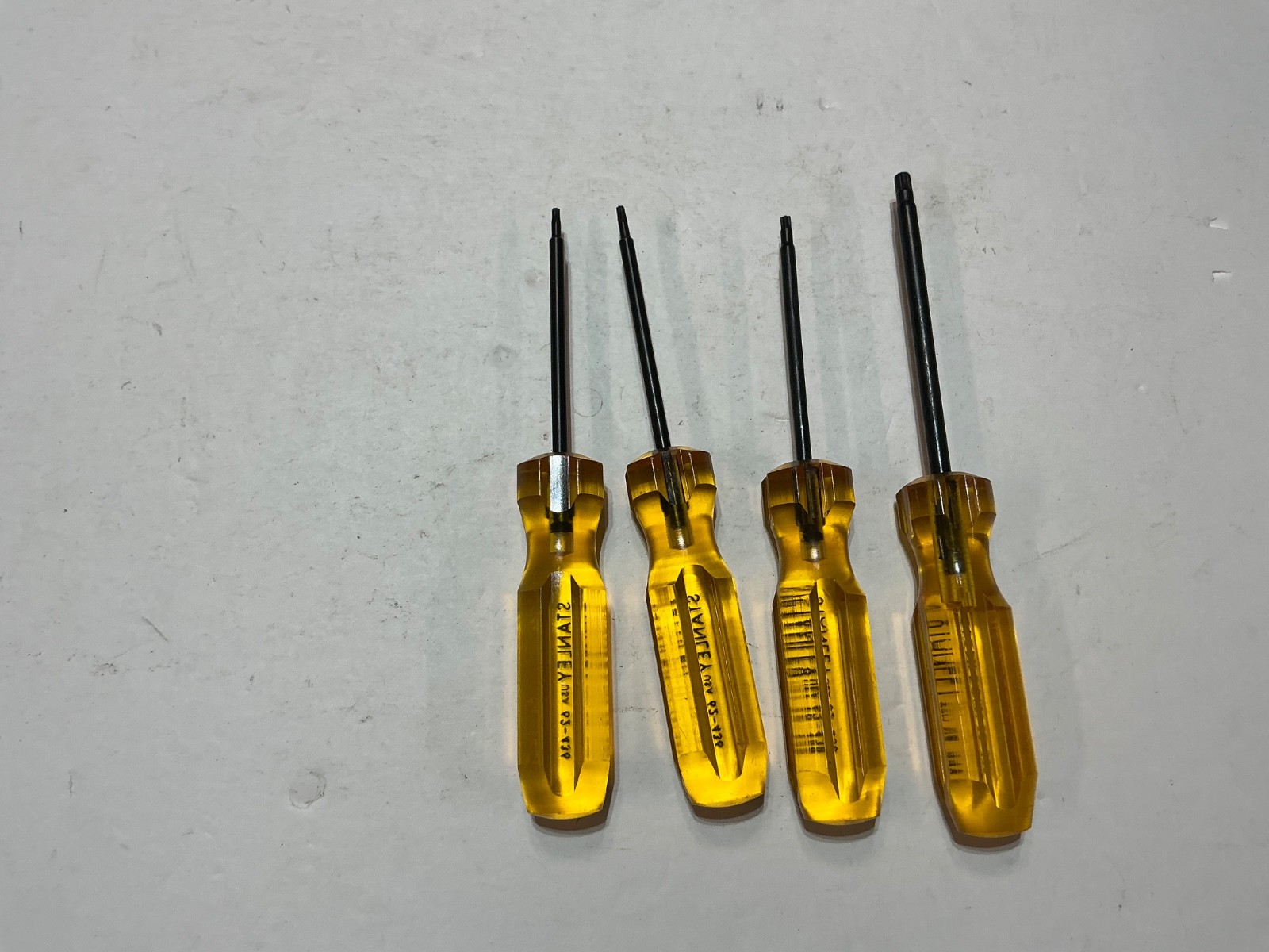 4 Stanley Torx drivers T15x2, T20, T27 all for $22 USA made