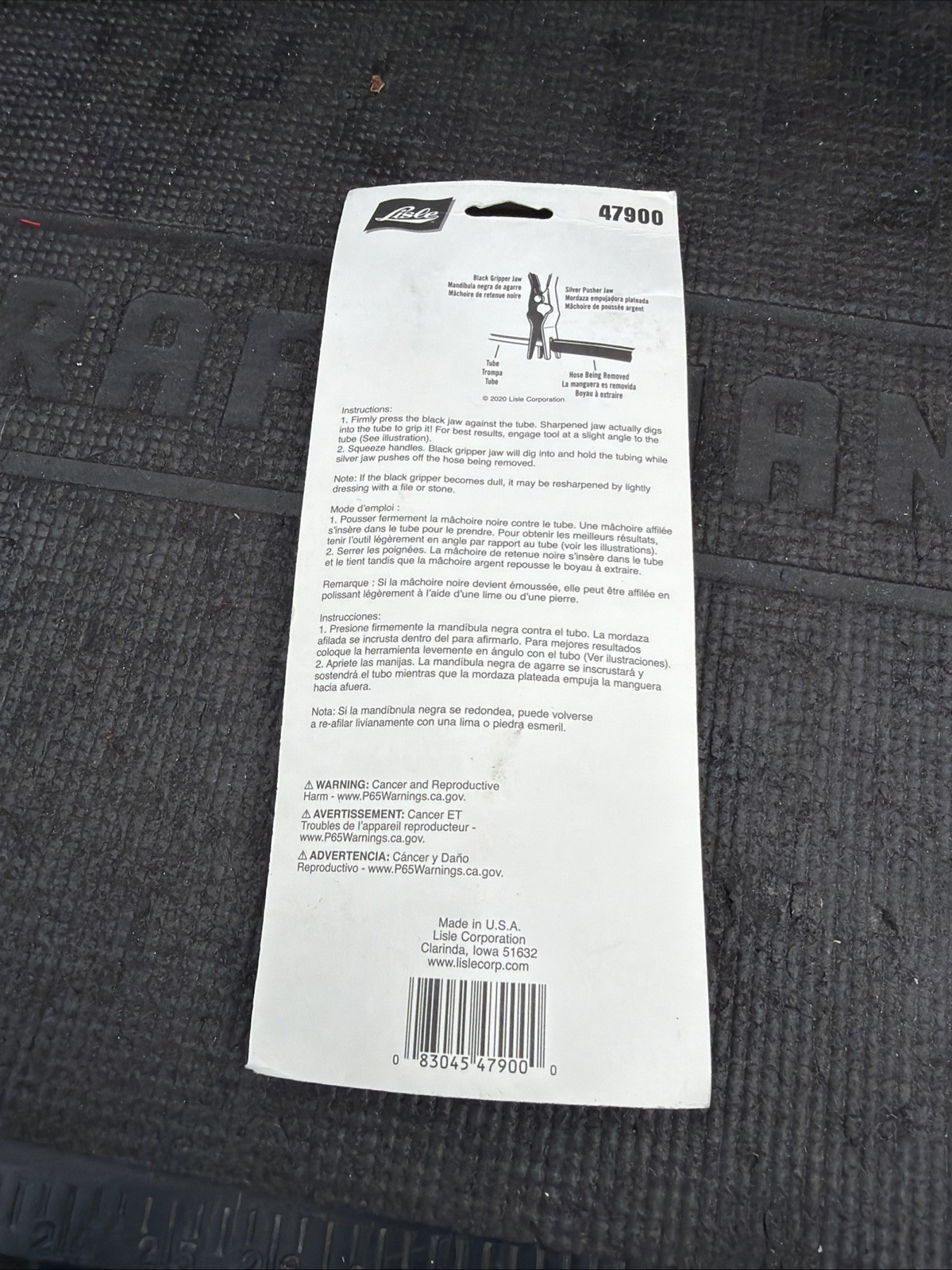 Lisle Tools Hose Remover Pliers, Great for Fuel & Vacuum Hoses #47900 USA Nos