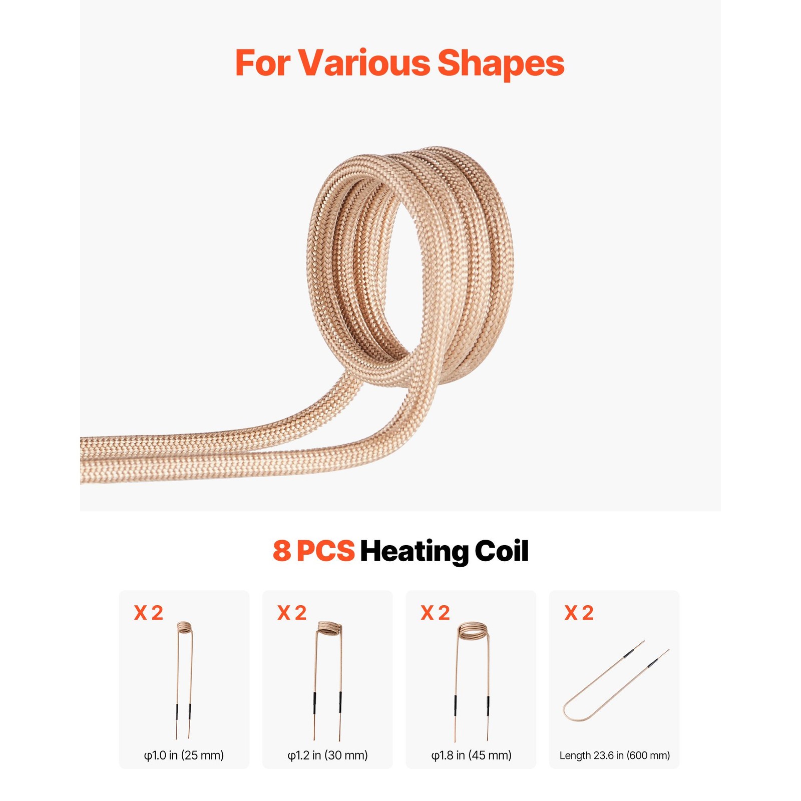1100W Induction Bolt Heater Kit with 8 Coils, Fast Rust Removal Tool