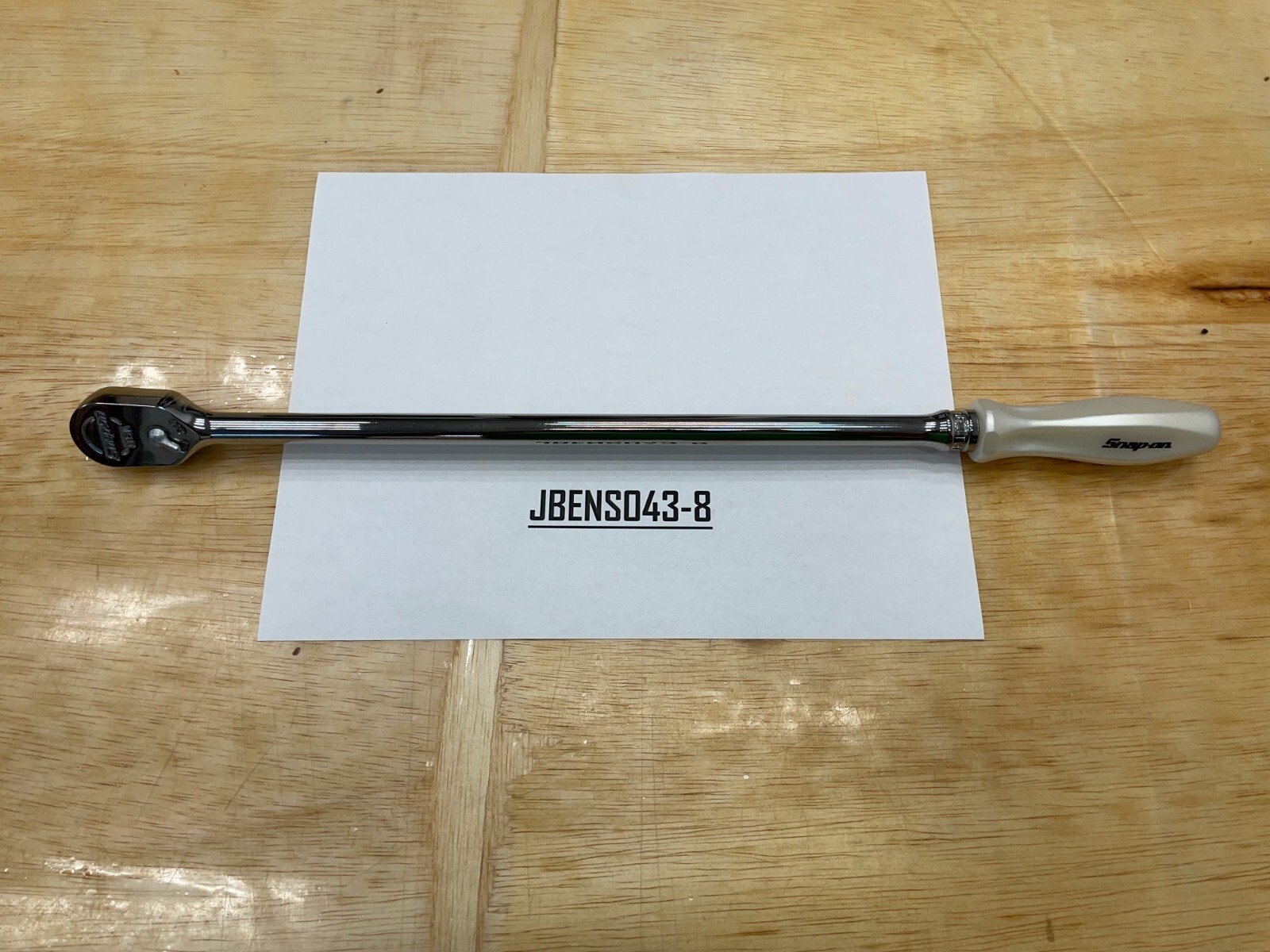 Snap-on Tools NEW PEARL WHITE 3/8″ Drive Hard Extra-Long Fixed Ratchet FHLLD80PW