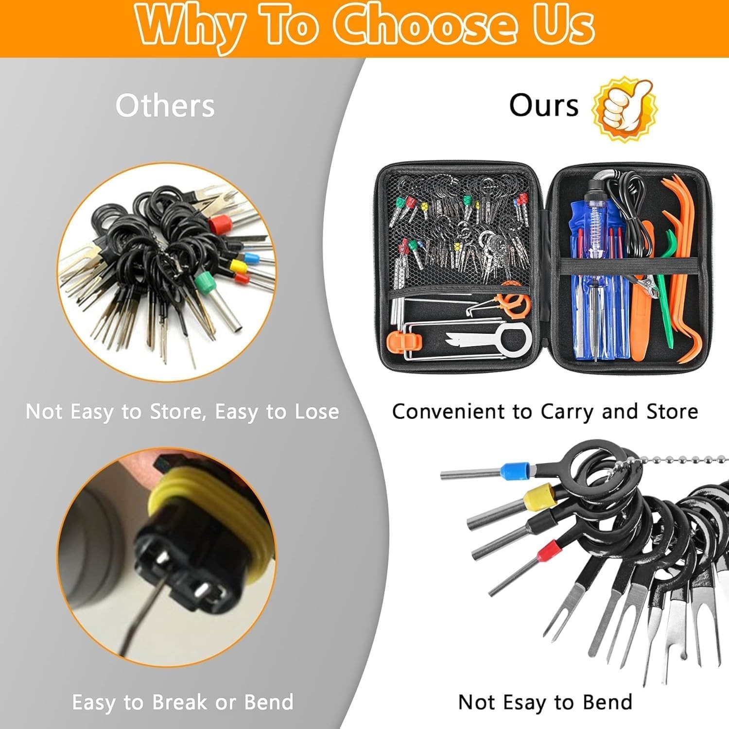 Ultimate 96-Piece Depinning Tool Set with Circuit Tester for Electronics & Autos