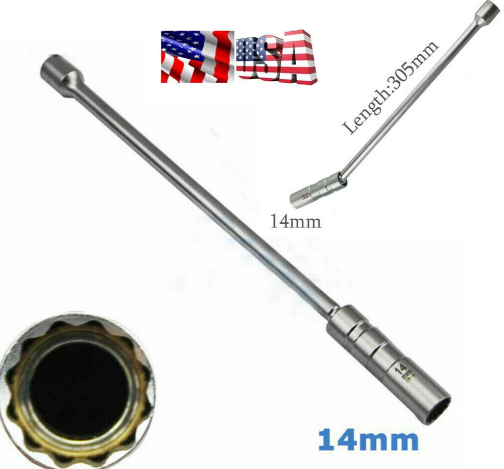1X 14mm 3/8″Drive Thin Wall Joint Auto Car Spark Plug Sleeve Socket Removal Tool