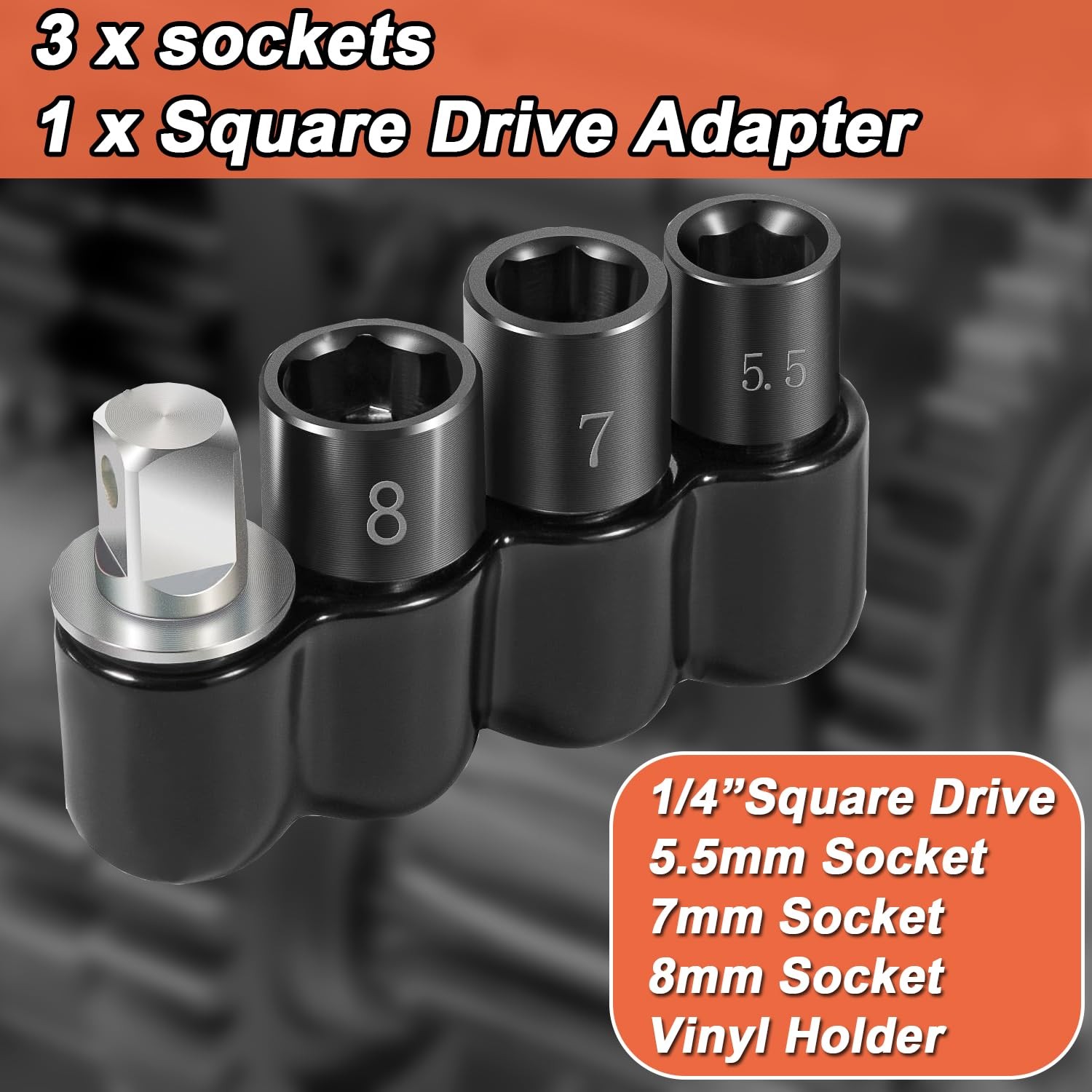 64180 Actuator Motor Ratchet Wrench Set 5.5mm 7mm 8mm Socket For Lisle Tool
