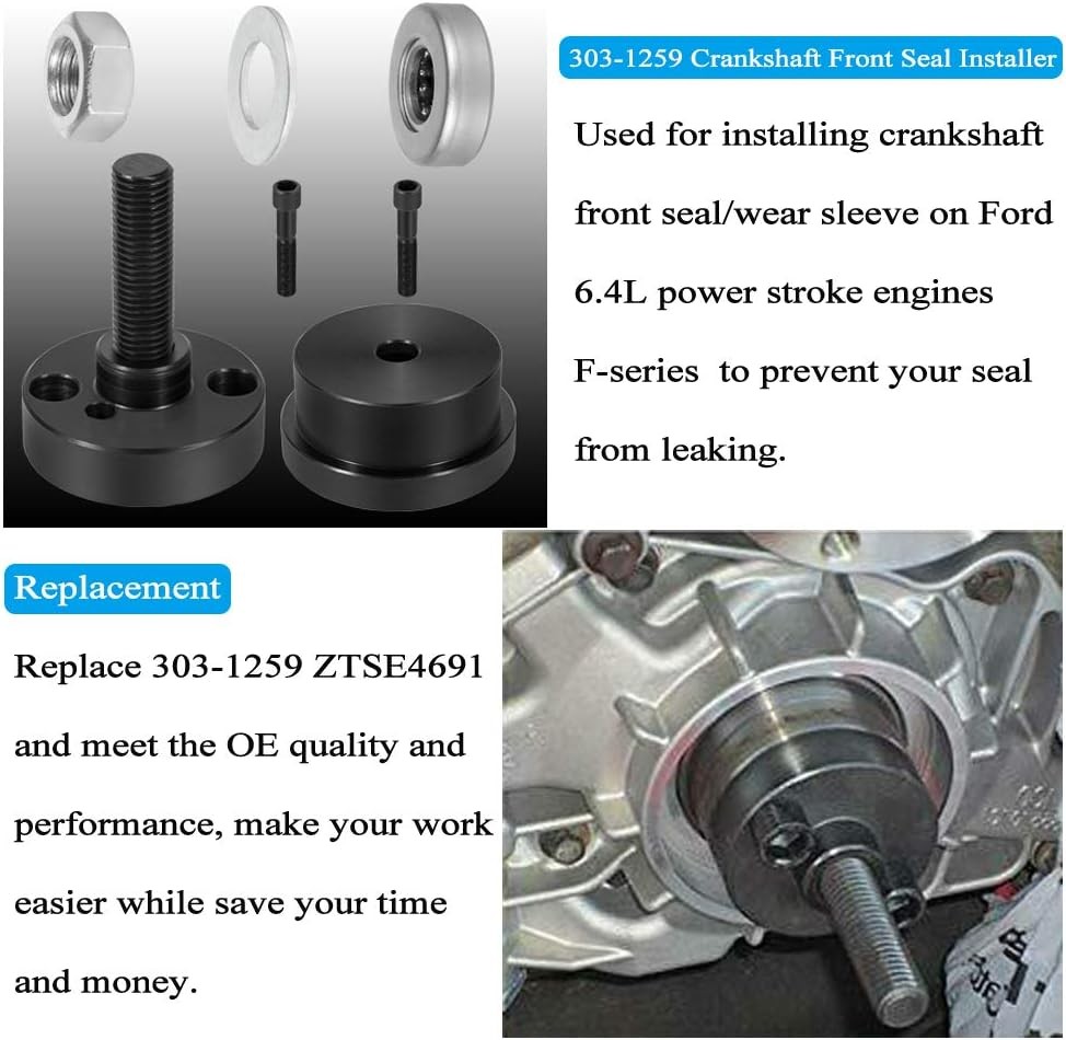 for Ford Crankshaft Front & Rear Main Seal Installer Tool Set 303-770, 303-1259