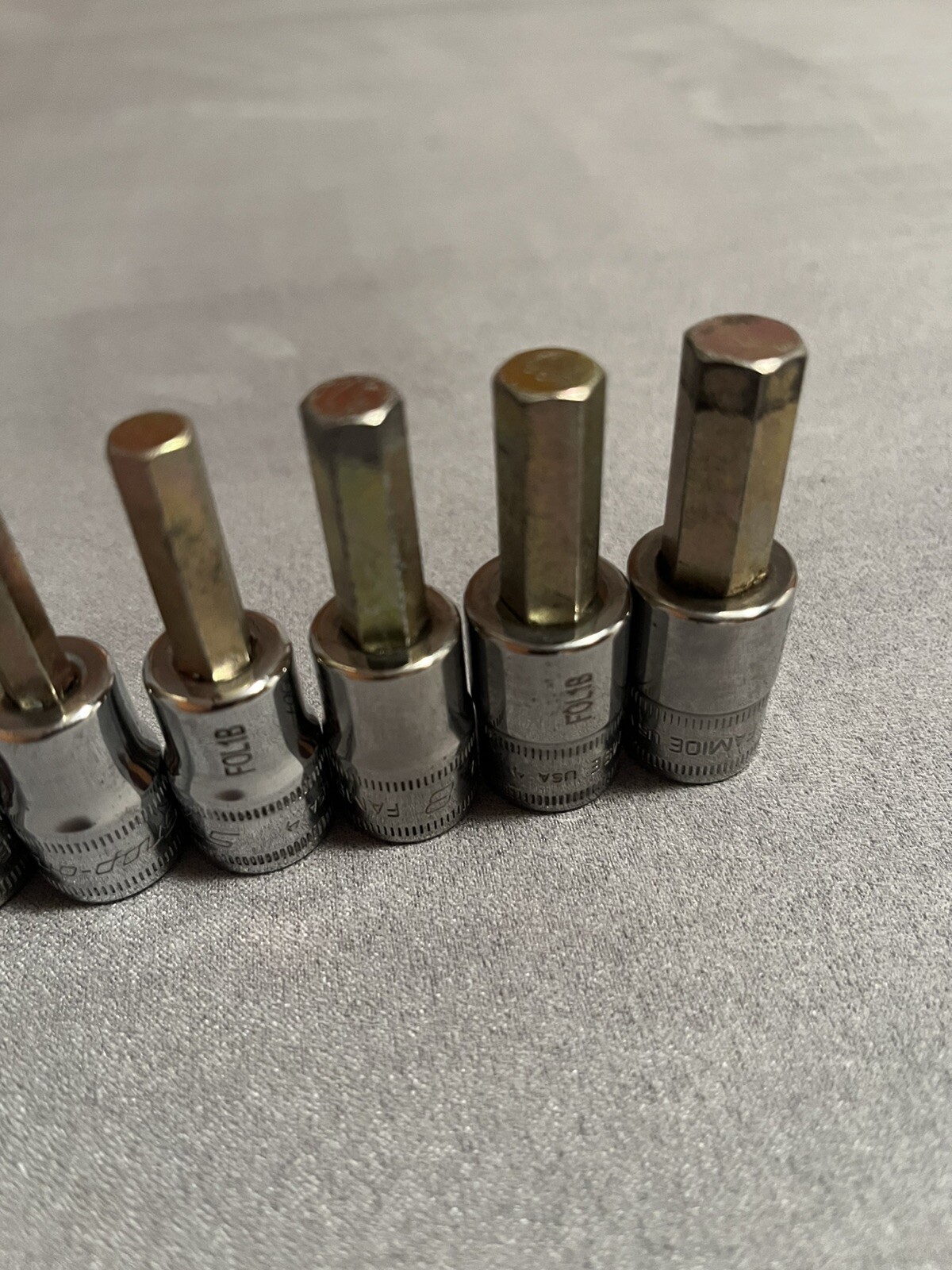 Snap-On 7 pc 3/8″ Drive Metric Hex Bit Socket Set (4-10 mm) 207EFAMY