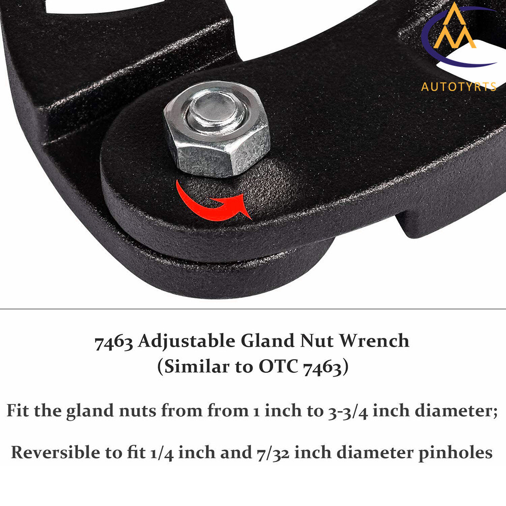For Hydraulic Cylinders Adjustable Gland Nut Wrench Small Pin Spanner Tools 7463