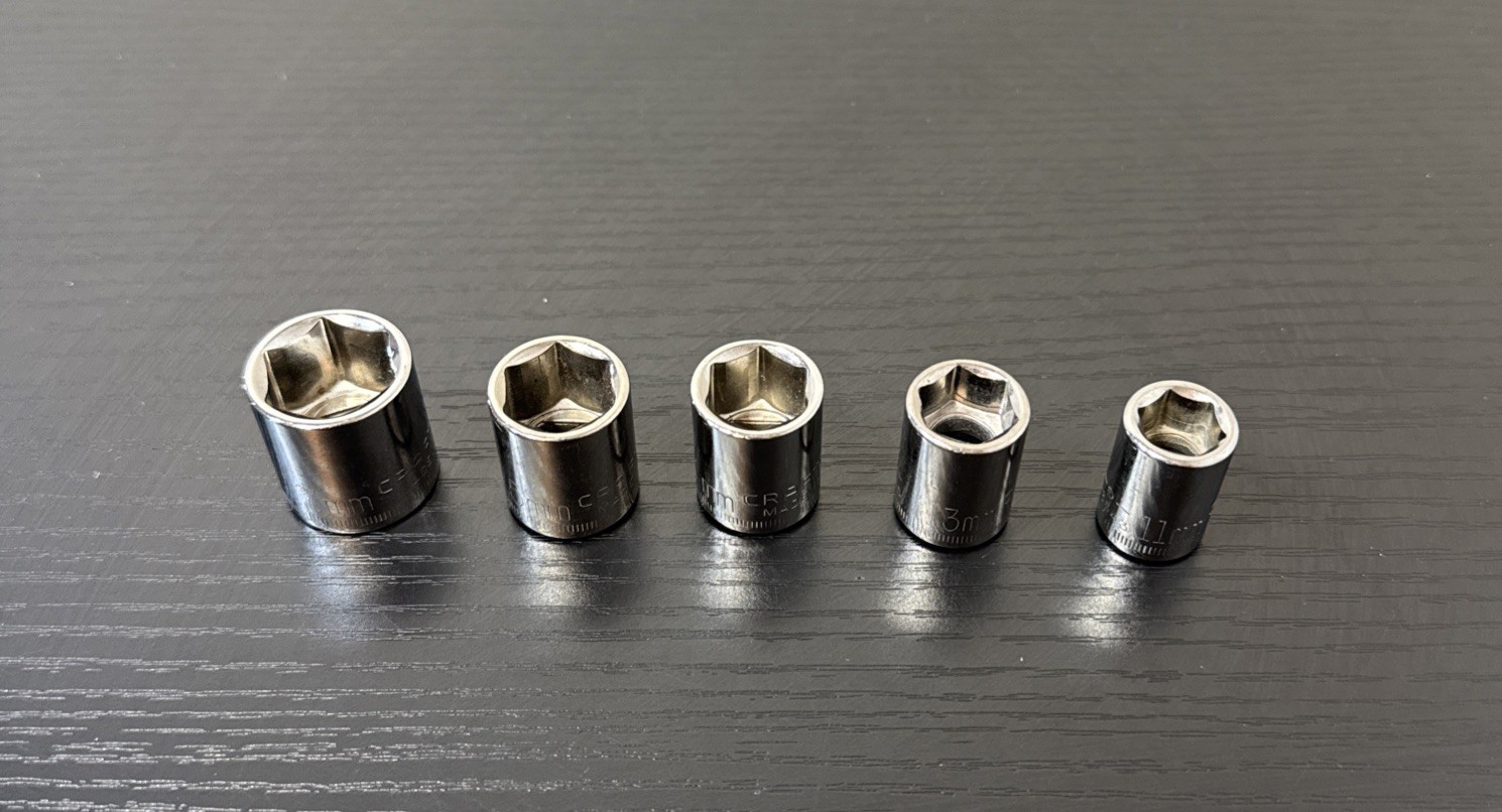 Craftsman 3/8″ Drive 6 Point Shallow Socket Metric 17mm,15mm,14mm, 13mm,11mm